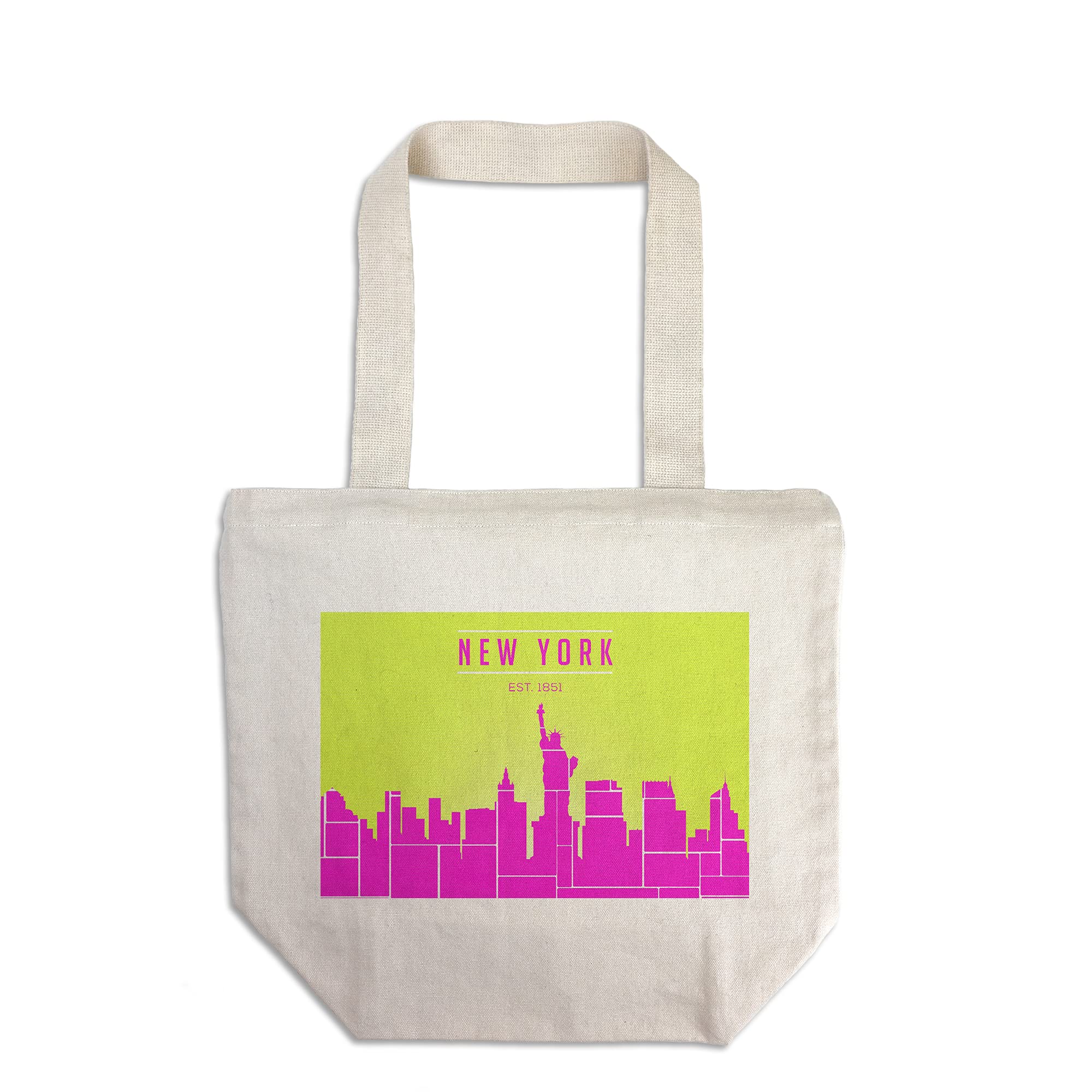 Lantern Press New York City Skyline Tote Bag - 100% Cotton Canvas Reusable Shopping Bag for Groceries, Beach & Daily Use