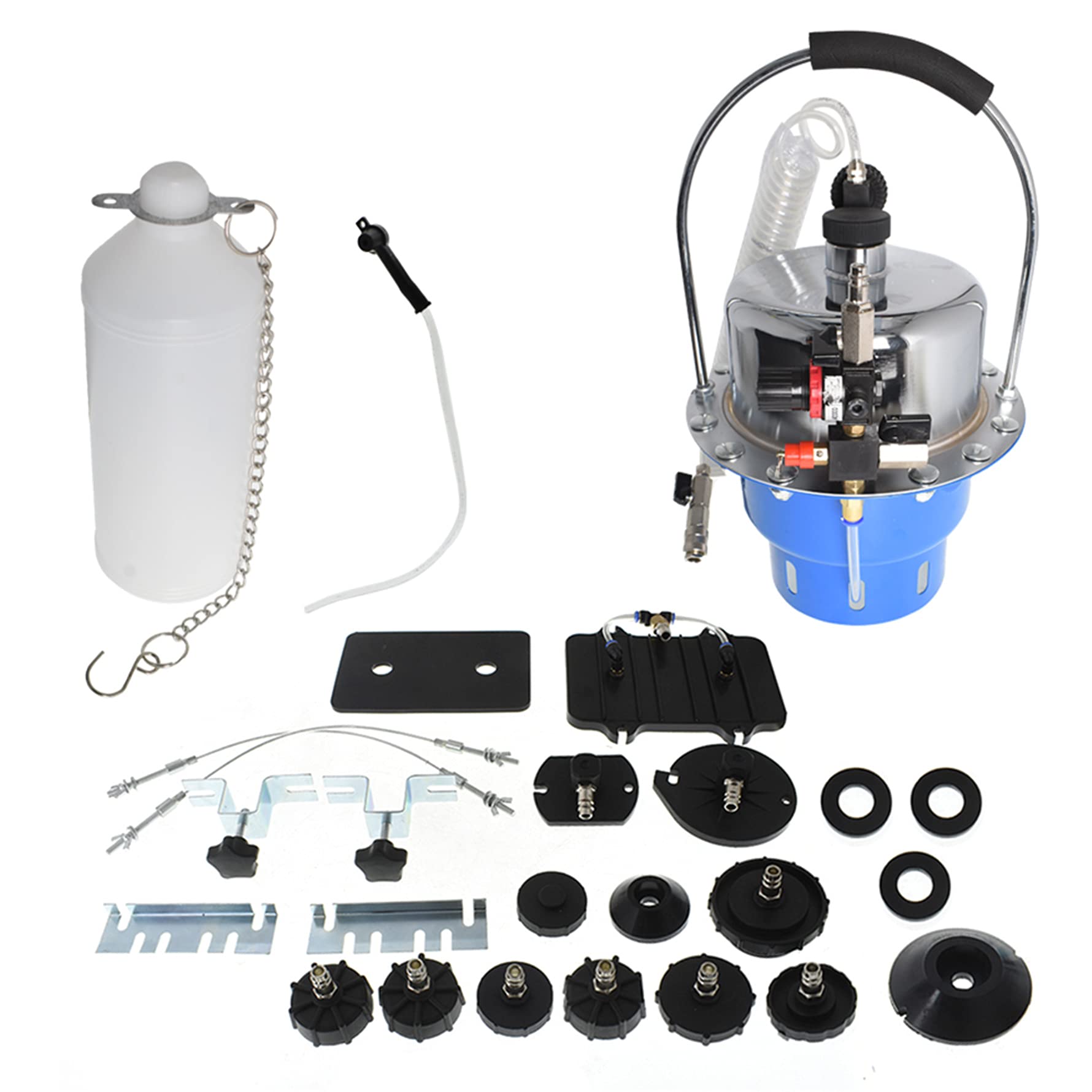 Munirater Portable 5L Air Pressure Brake & Clutch Bleeder Kit - Professional Automotive Brake Fluid Bleeding System for Cars, Trucks & Motorcycles | Perfect for DIY Garage Repairs & Mechanic Shop Maintenance