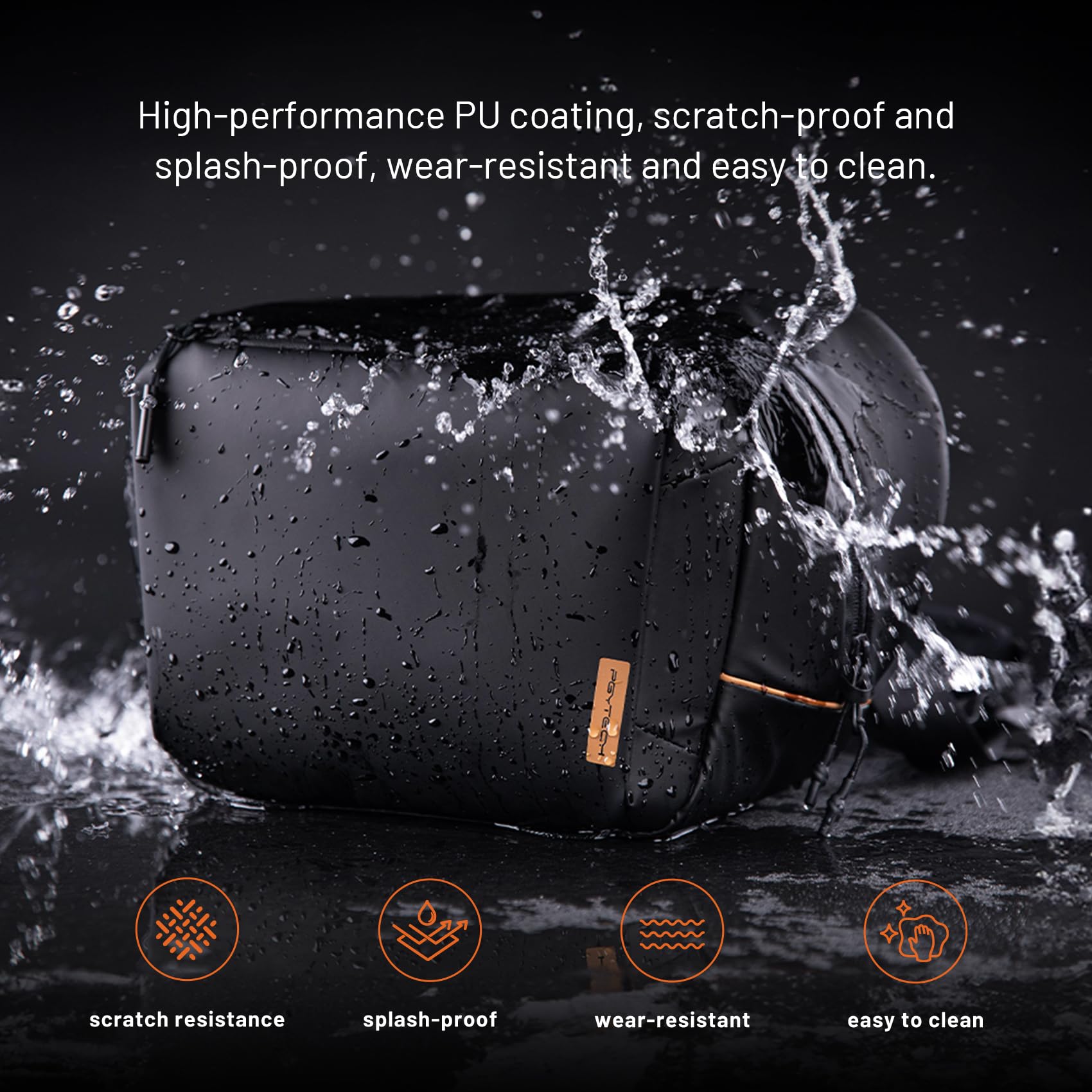 PGYTECH OneGo Solo V2 4L Camera Shoulder Bag - Waterproof DSLR Camera Case Compatible with SLR Cameras, iPad, Action Cameras (Black) - Perfect for Travel, Hiking & Photography Enthusiasts