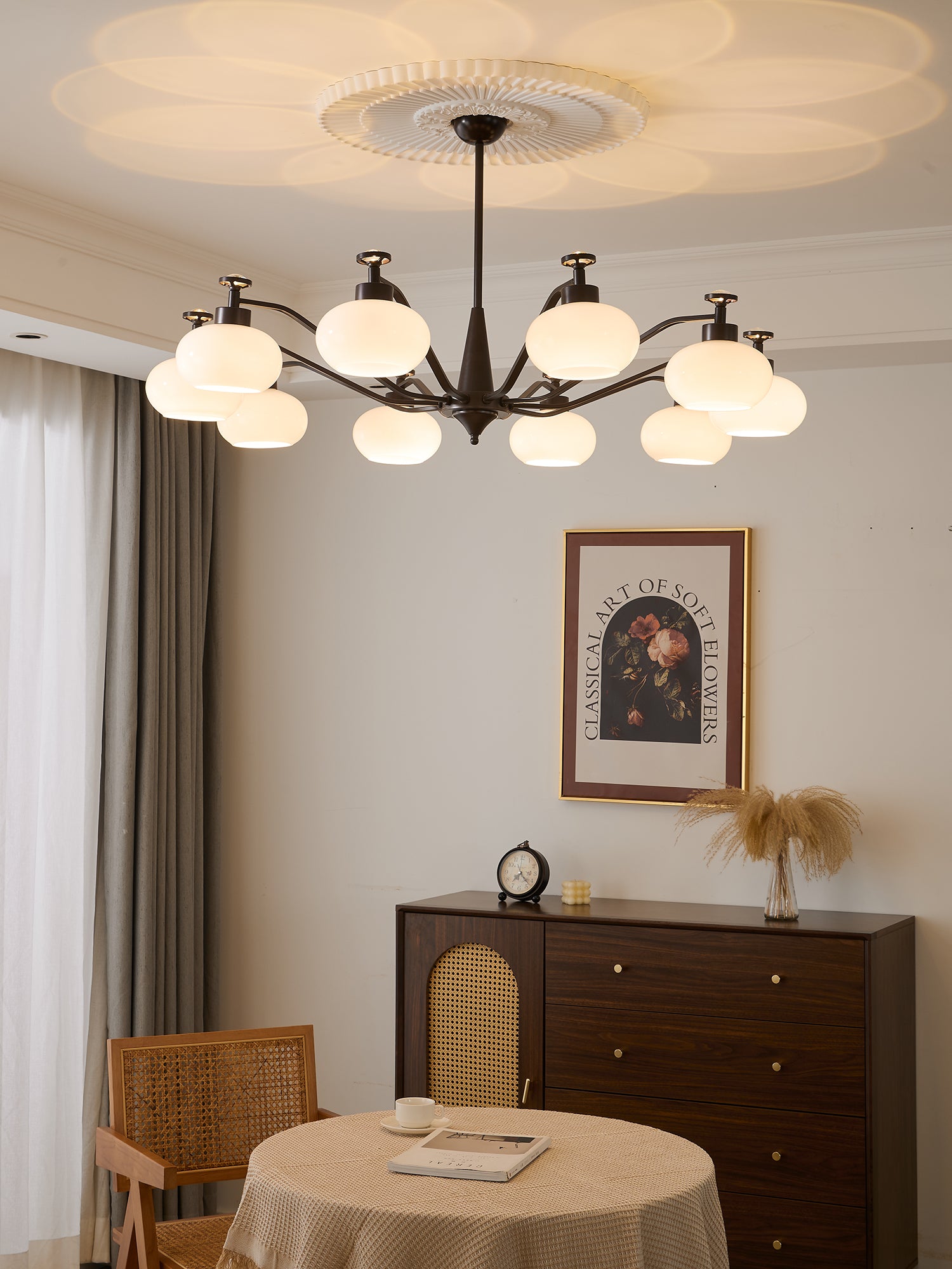 Astrid Chandelier - Modern Crystal Ceiling Light Fixture for Dining Room & Living Room | Elegant Home Decor Lighting for Weddings & Luxury Interiors