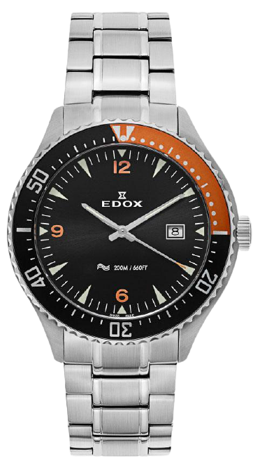 Edox Delfin Diver 53016 3ORM NIO Men's Automatic Dive Watch - 200M Water Resistant, Stainless Steel Case, Swiss Movement - Perfect for Scuba Diving, Swimming & Outdoor Adventures