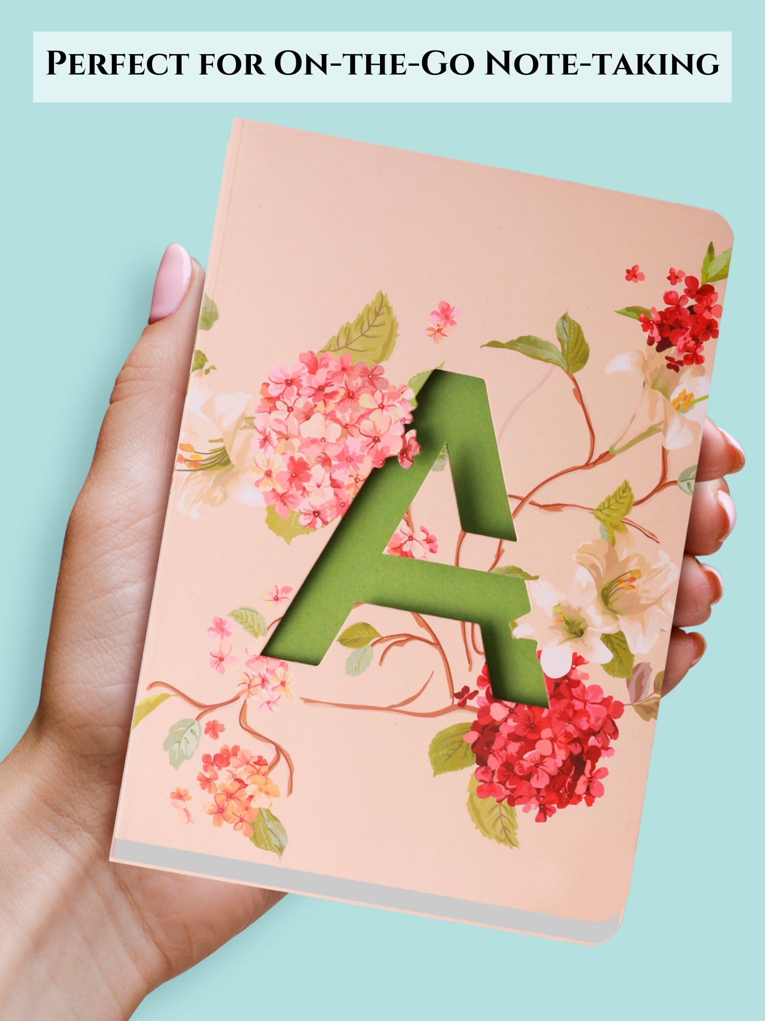 Premium Soft Bound Notebook Diary for Girls & Women - Floral Design, Initial A, B6 Size, 80 GSM, 192 Ruled Pages | Perfect for Journaling, Note Taking, Gift Giving & School/Office Use