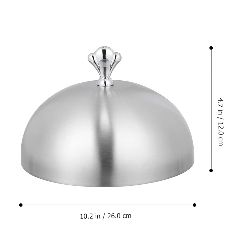Premium Stainless Steel Food Dome - Bell Tent Design for Steak, BBQ & Indoor Grilling - Elegant Western Food Cover for Serving & Presentation - Rustproof Round Food Umbrella for Parties, Camping & Restaurants