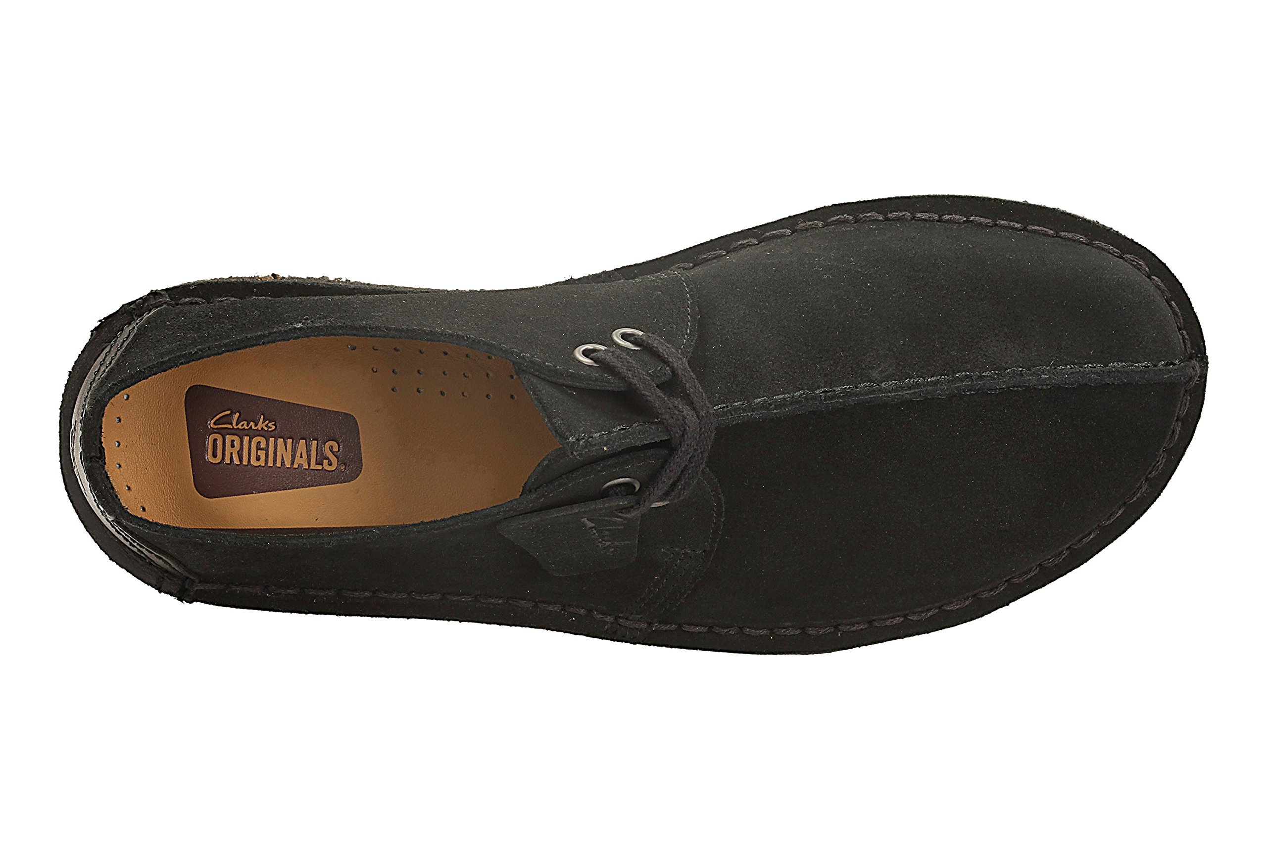 CLARKS Originals Men's Desert Trek Black Suede Casual Shoes Size 9.5 US - Comfortable Walking & Outdoor Lifestyle Footwear for Everyday Wear