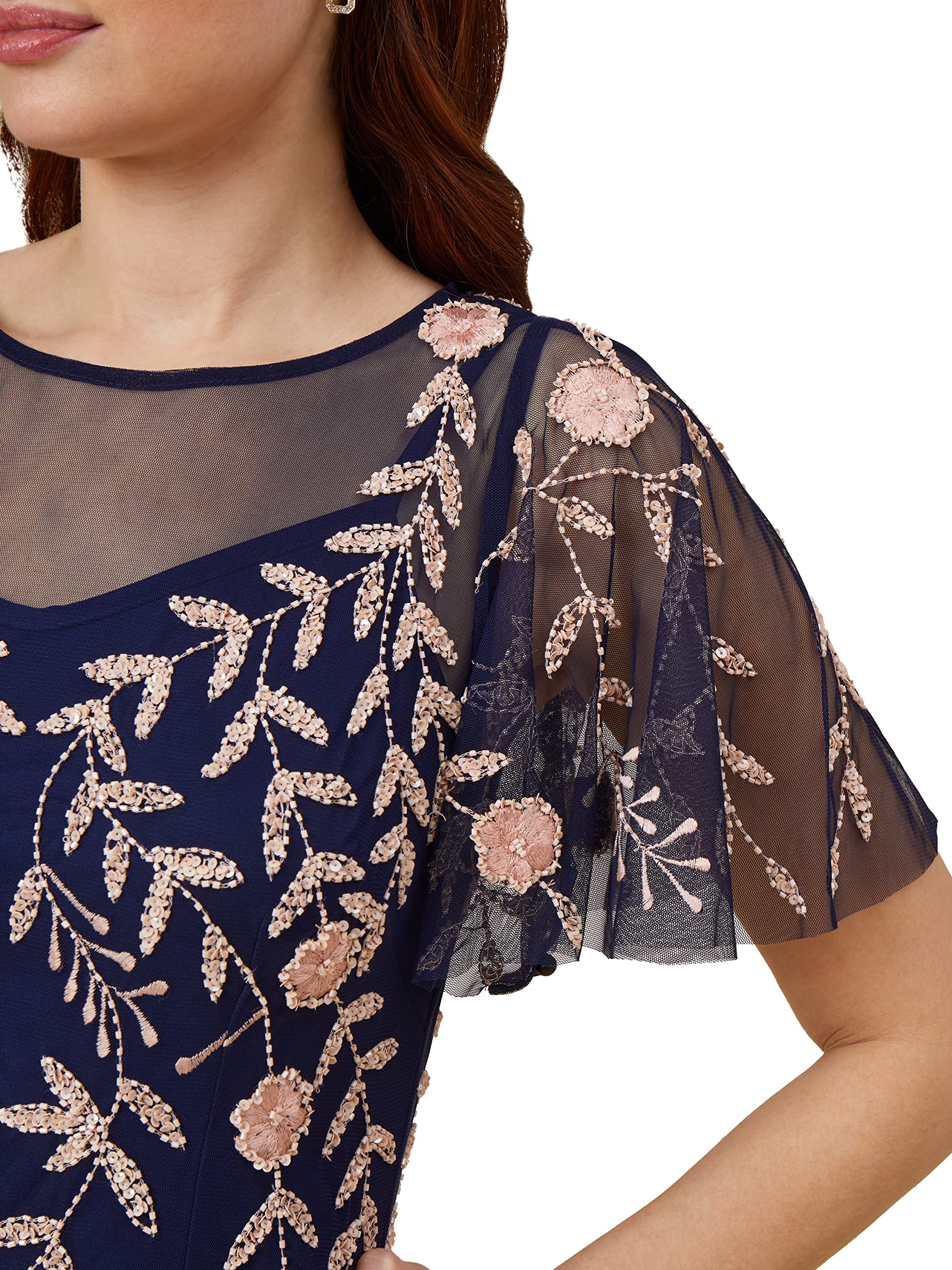 Adrianna Papell Women's Beaded Cocktail Short Dress - Perfect for Parties, Weddings & Evening Events