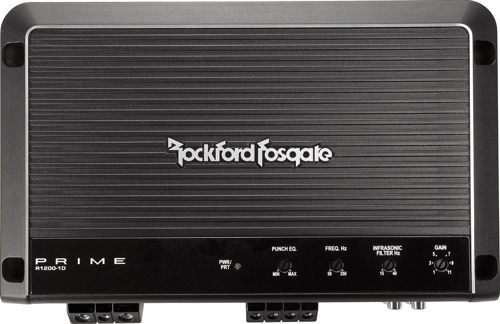 Rockford Fosgate R1200-1D 1200W Monoblock Car Amplifier - High Power Bass Boost for Car Audio Systems | Perfect for Subwoofers & Upgrading Your Vehicle Sound System