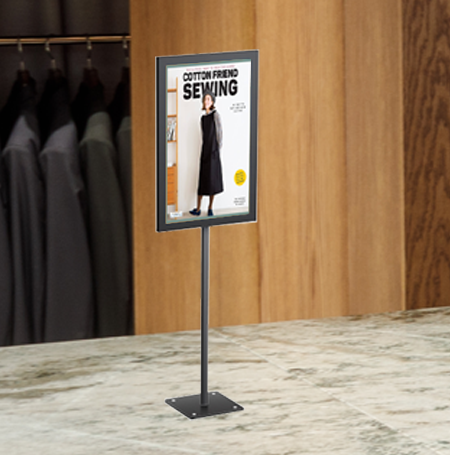 8.5x11 Inch Lightweight Countertop Pedestal Display Stand - Two-Sided Fixed Height Acrylic Sign Holder for Retail Stores, Restaurants & Trade Shows