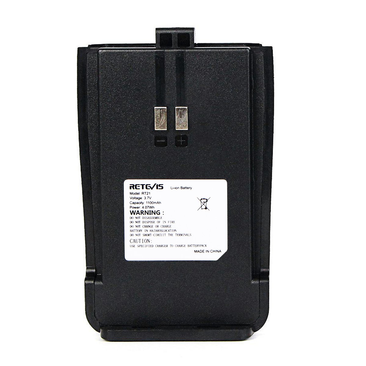 Original Retevis RT21 RT21V Walkie Talkie Battery - 1100mAh Li-ion Replacement Battery Compatible with RT21 & RT21V Two-Way Radios (1 Pack) - Perfect for Outdoor Adventures, Construction Sites, and Emergency Communication
