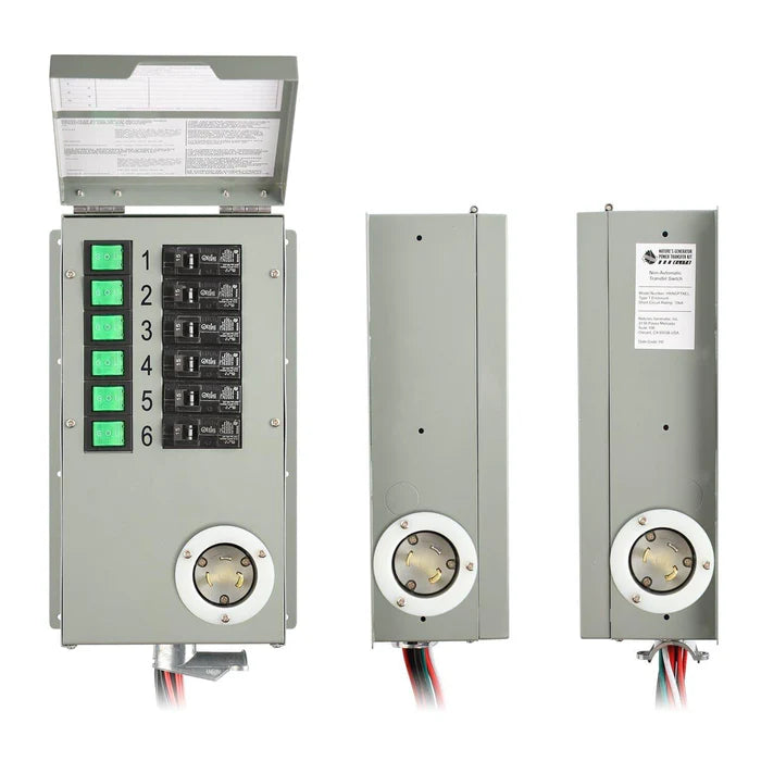 Natures Generator Power Transfer Switch Kit Elite - Automatic Transfer Switch for Home Backup Power & Emergency Use