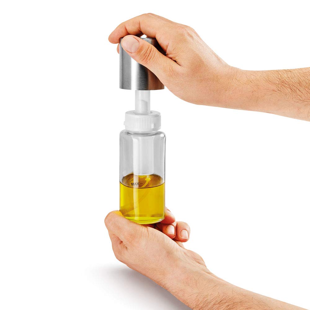 Stainless Steel Oil and Vinegar Sprayer by Metaltex - Perfect for Cooking, Salads & Kitchen Use