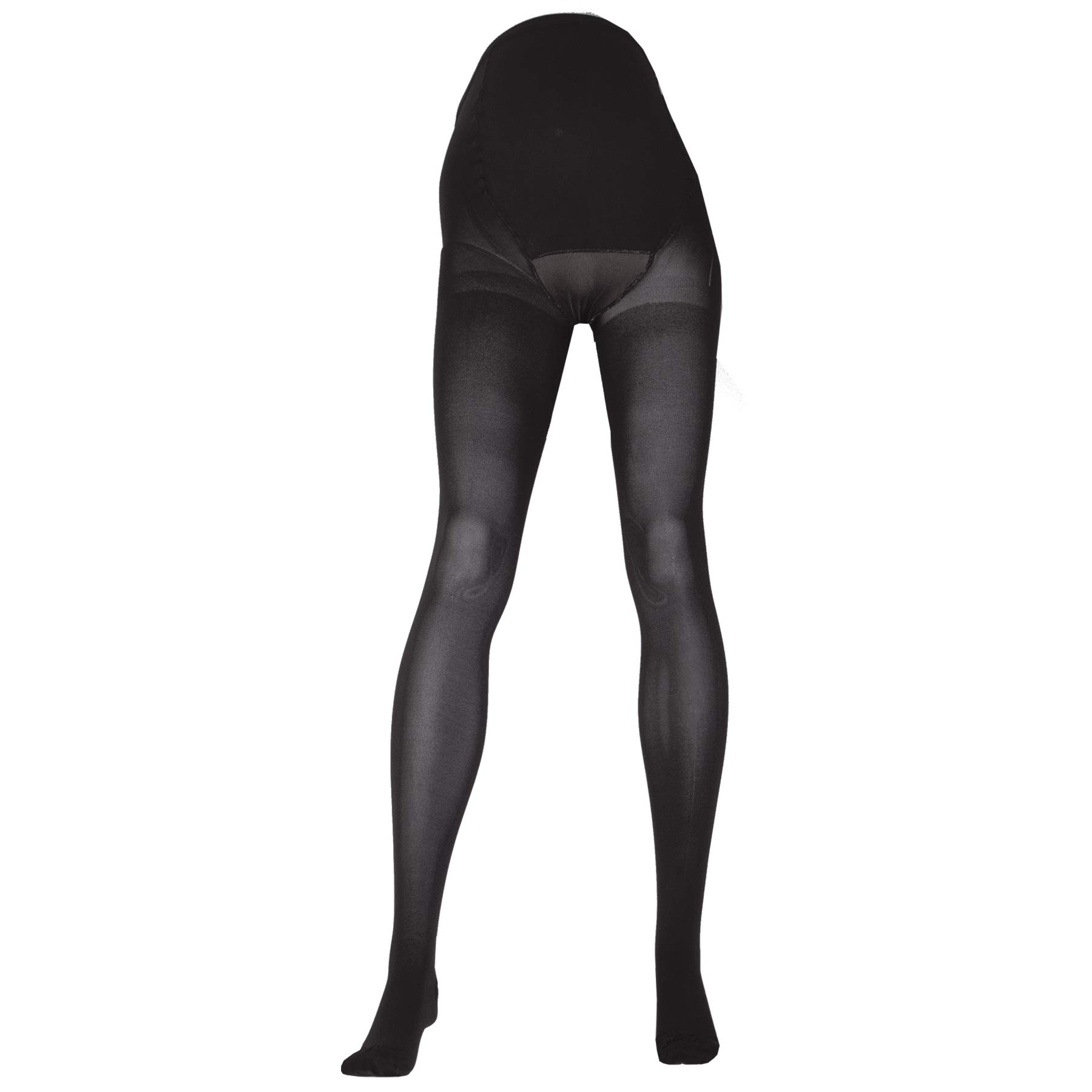 Truform 20-30 mmHg Compression Pantyhose for Women - Plus Size Support Tights in Black (Petite) - Ideal for Circulation, Varicose Veins & Long Workdays