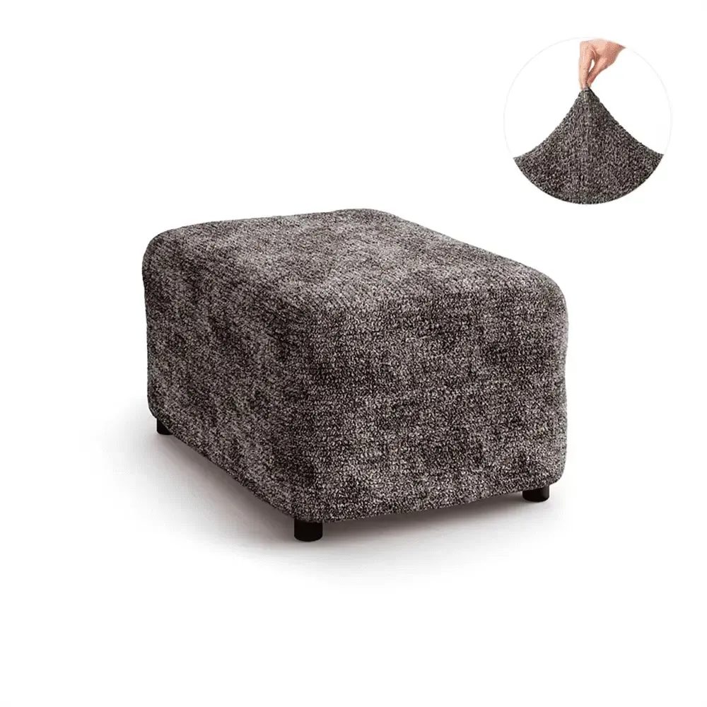 Medium Ottoman Slipcover - Microfiber Printed Collection - Perfect for Living Room, Bedroom & Home Decor