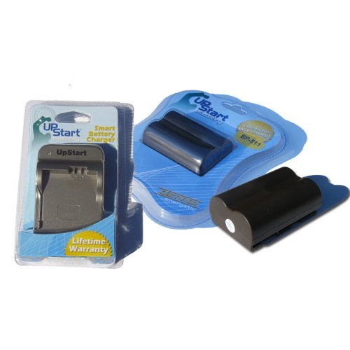 2 Pack BP-511 Replacement Battery & Charger for Canon EOS 10D - 1400mAh 7.4V Li-ion Battery Compatible with Canon Digital Cameras - Perfect for Travel, Photography & Backup Power