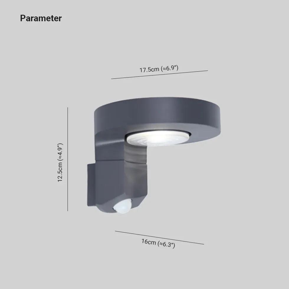 Solar Powered Outdoor Wall Lights - Round Black Waterproof LED Light for Garden, Patio, and Pathway - Energy Efficient Night Lighting for Home Exterior