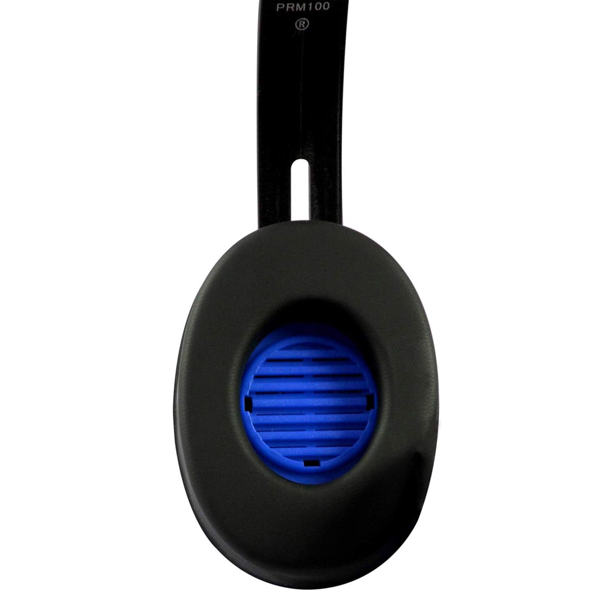 HamiltonBuhl Primo Stereo Headphones - 10 Pack Blue, Noise Cancelling Kids Headphones for School, Classroom, Travel & Online Learning