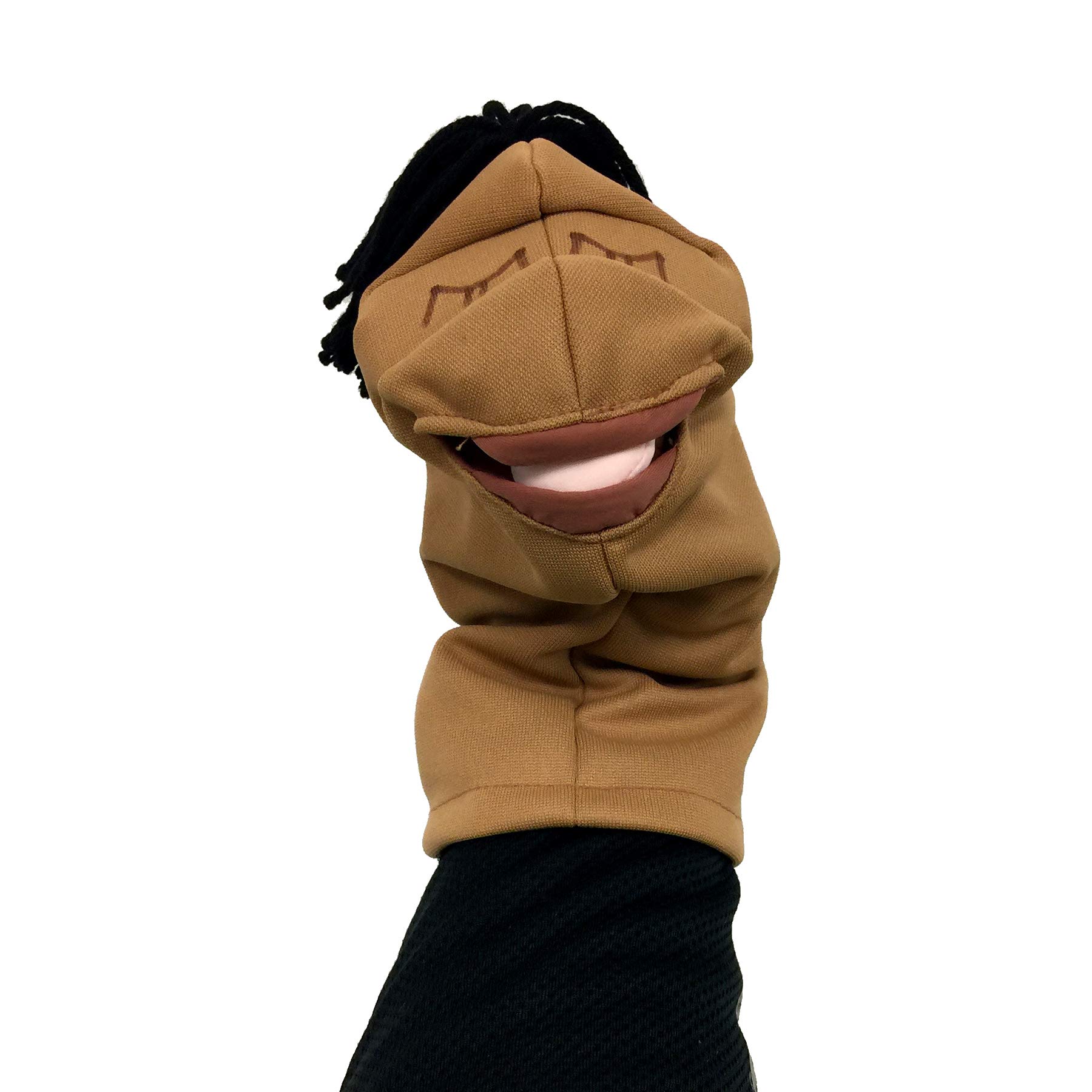 Soft Brown Breastfeeding Hand Puppet for Newborns - Interactive Baby Toy for Nursing, Bonding & Playtime