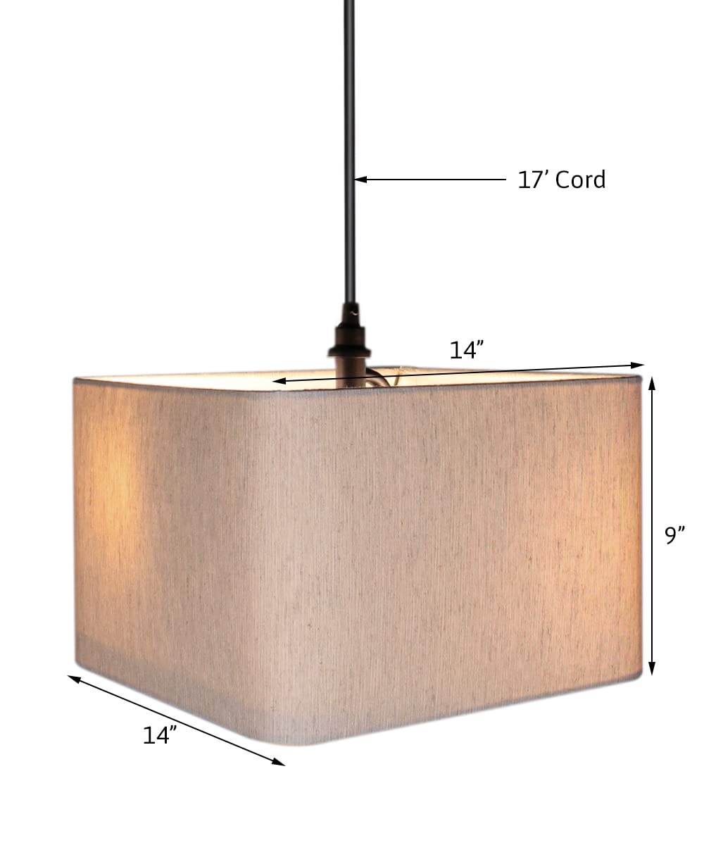HomeConcept 2-Light Plug-in Swag Pendant with Diffuser - 14