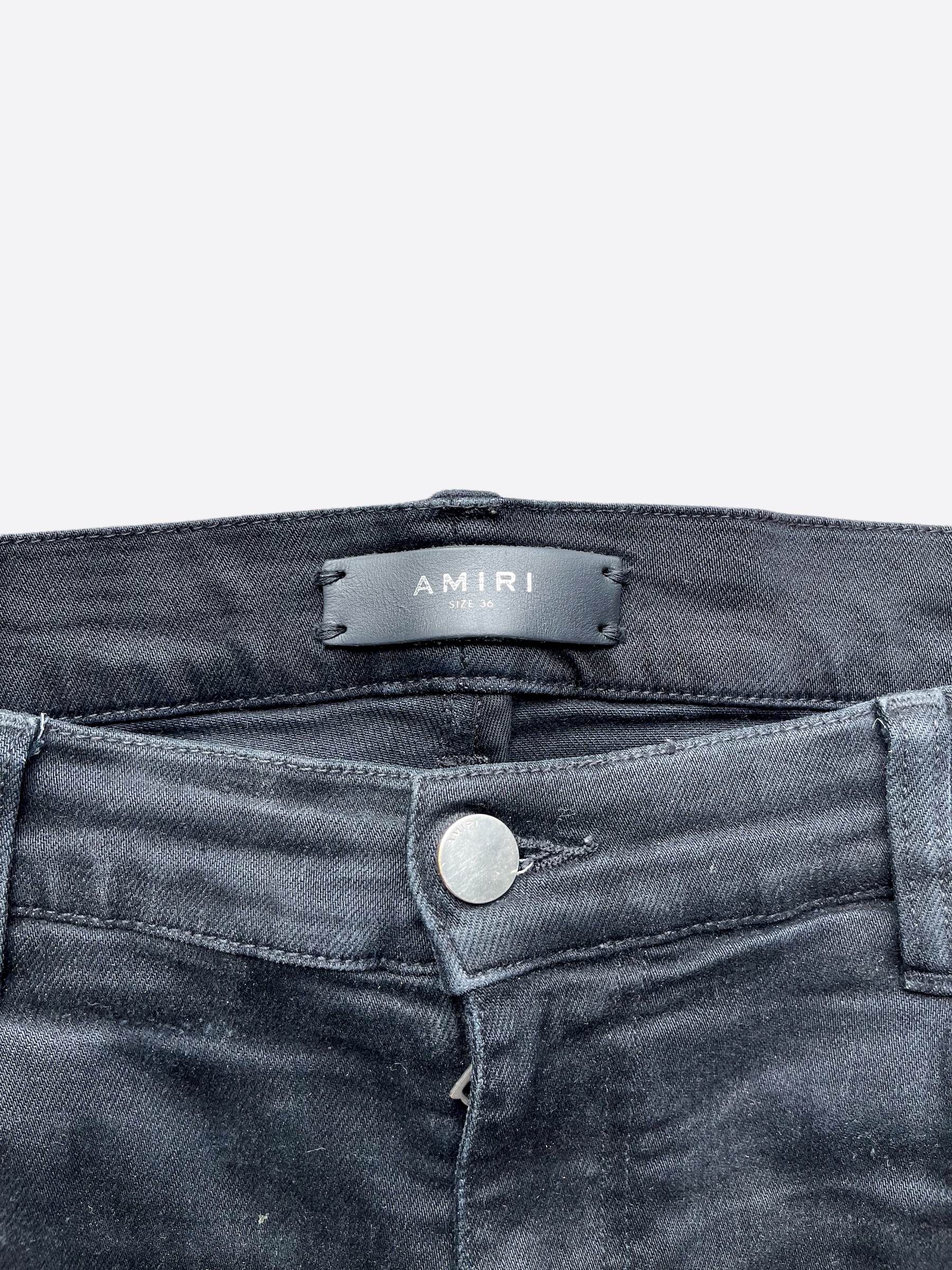 Amiri Blue Stripe Distressed Track Denim Jeans for Men - Vintage Washed Slim Fit Skinny Jeans | Perfect for Streetwear, Casual Outfits & Night Out