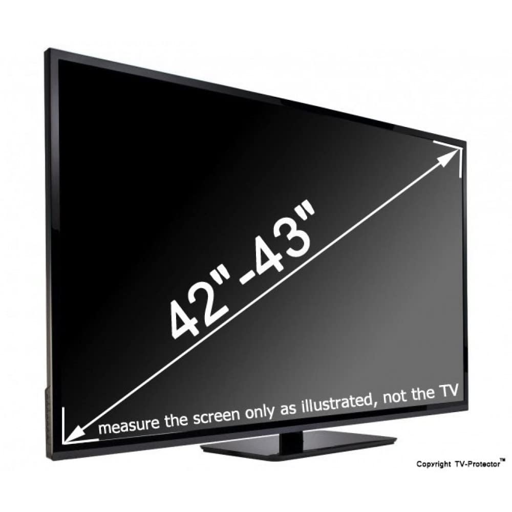 42-43 Inch TV Screen Protector for LCD LED OLED QLED 4K HDTV - Anti-Glare Anti-Scratch Tempered Glass Shield for Home Theater & Gaming Setup