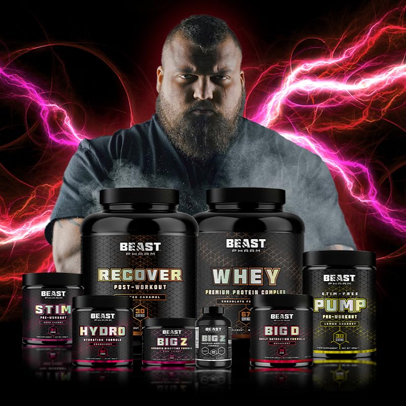 Beast Pharm Big Z Advanced Nighttime Formula - 90 Capsules for Deep Sleep, Muscle Recovery & Relaxation - Perfect for Athletes & Fitness Enthusiasts