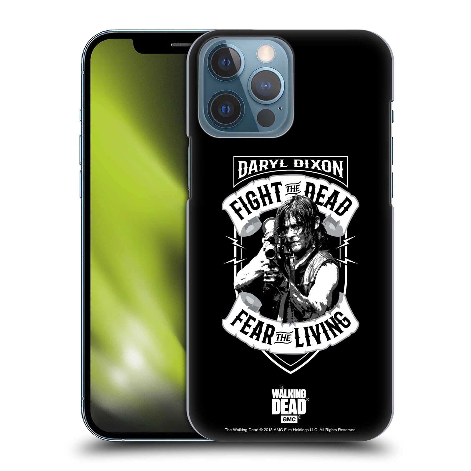 Officially Licensed AMC The Walking Dead Daryl Dixon Biker Art Hard Case for iPhone 13 Pro Max - Premium Protective Cover for Walking Dead Fans | Perfect for Cosplay, Conventions & Zombie Apocalypse Survival Gear