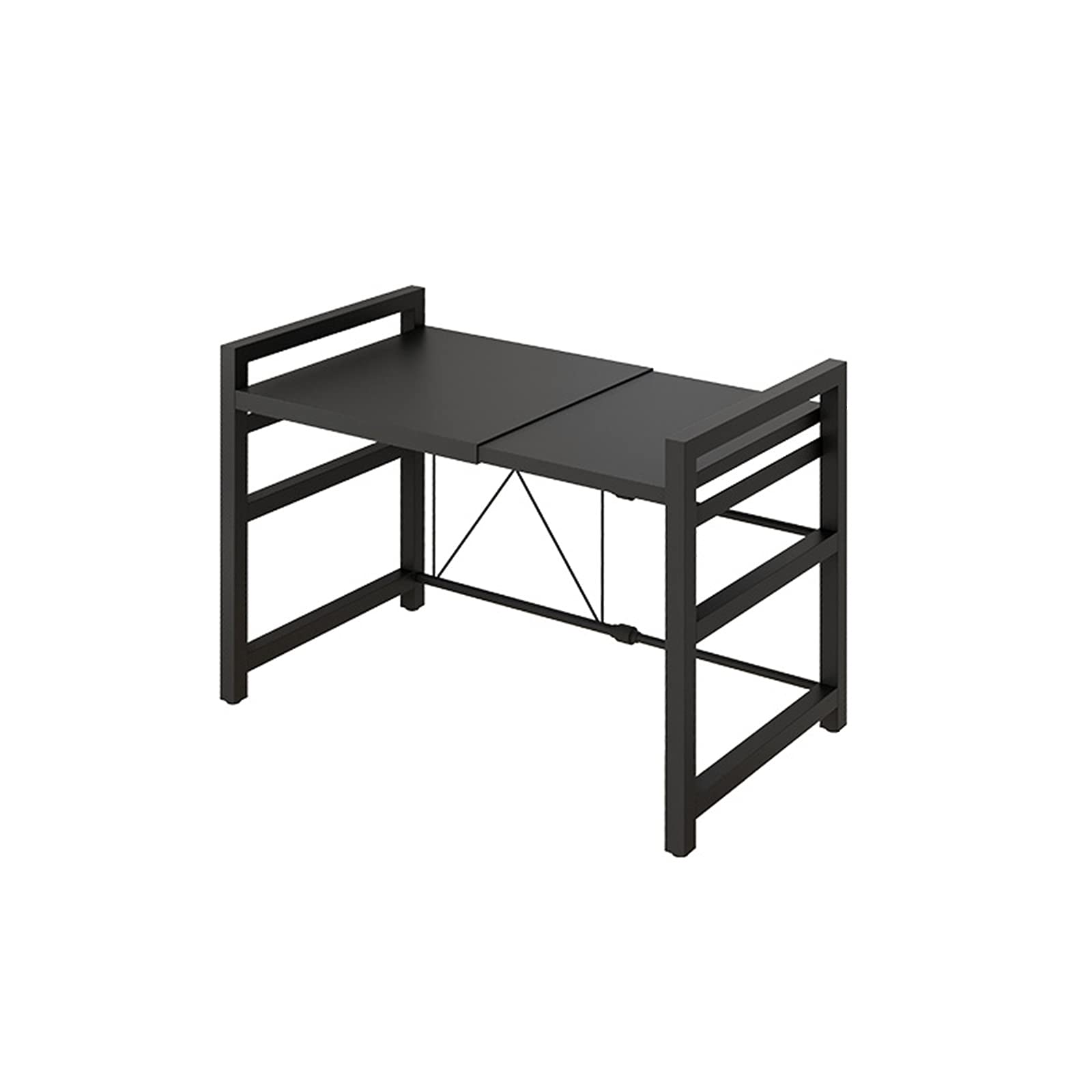 Adjustable Microwave Oven Rack - Heavy Duty Carbon Steel Kitchen Shelf for Countertop Storage | Perfect for Small Kitchen Organization & Space Saving