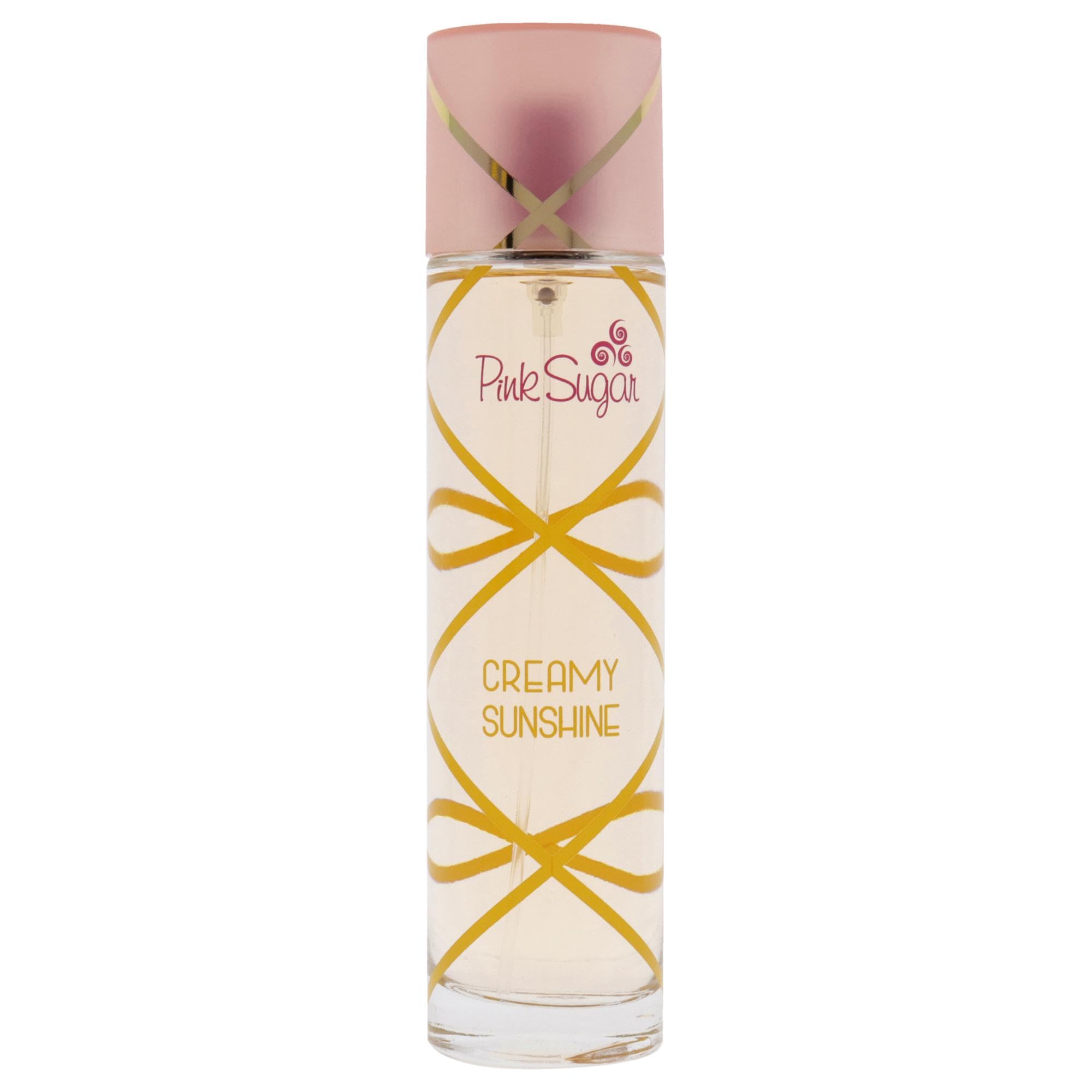 Pink Sugar Creamy Sunshine Perfume for Women - Floral Fruity Eau de Toilette with Coconut Milk, Mimosa, Vanilla & Caramel Notes | Body Mist & Hair Fragrance for Daily Wear, Date Night & Special Occasions