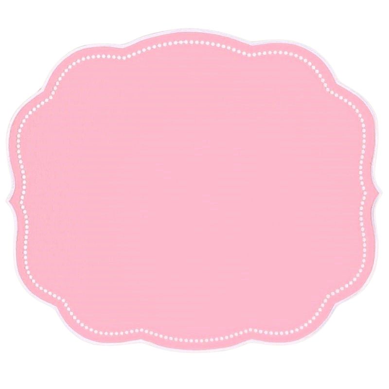 Charlotte Pink Placemats Set of 4 - Elegant Round Table Mats for Dining, Kitchen, or Party Decor - Waterproof & Heat Resistant