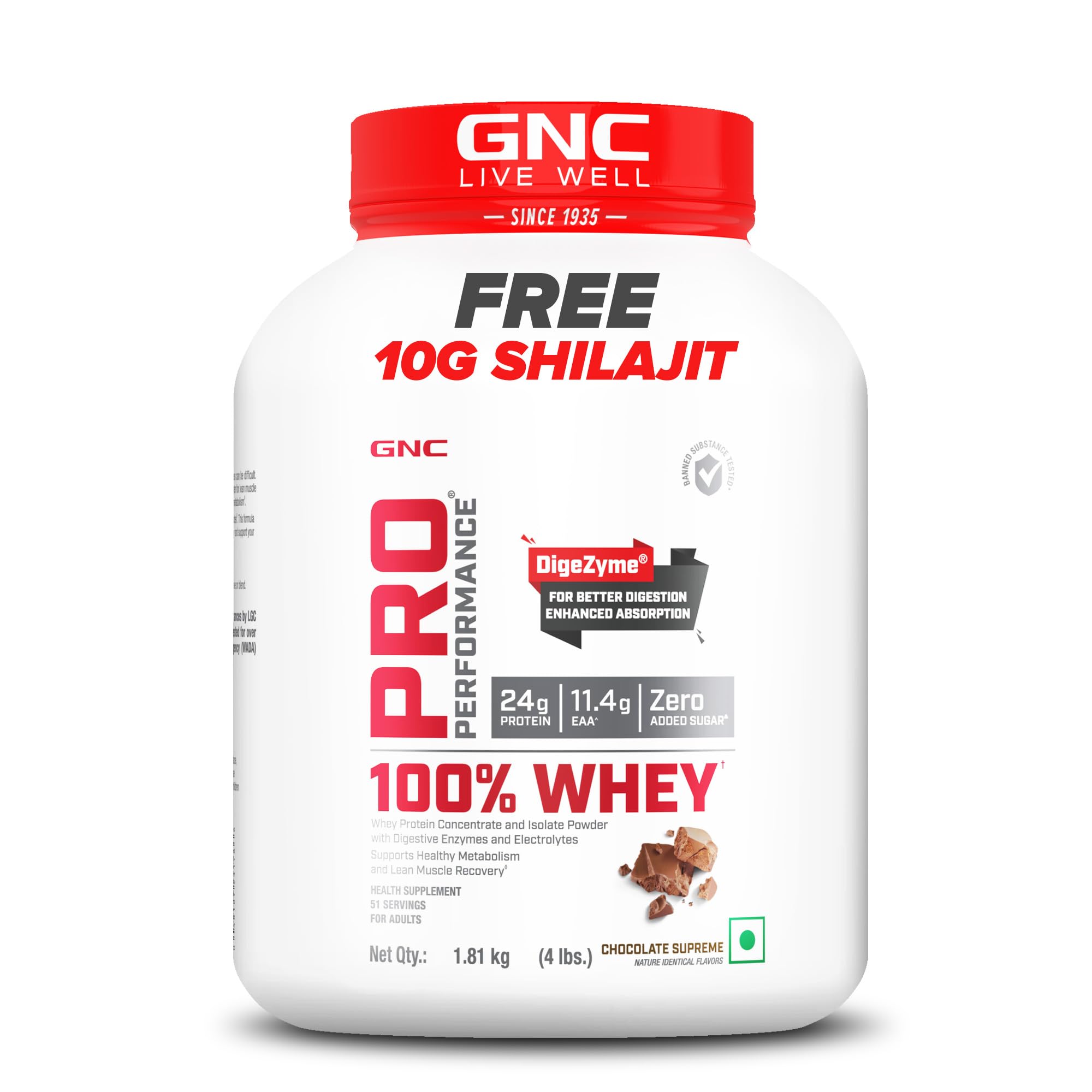 GNC Pro Performance 100% Whey Protein Powder - Cookies & Cream Flavor | 5LBS (64 Servings) | Muscle Recovery & Metabolism Support | Post-Workout, Breakfast & Meal Replacement for Athletes & Fitness Enthusiasts