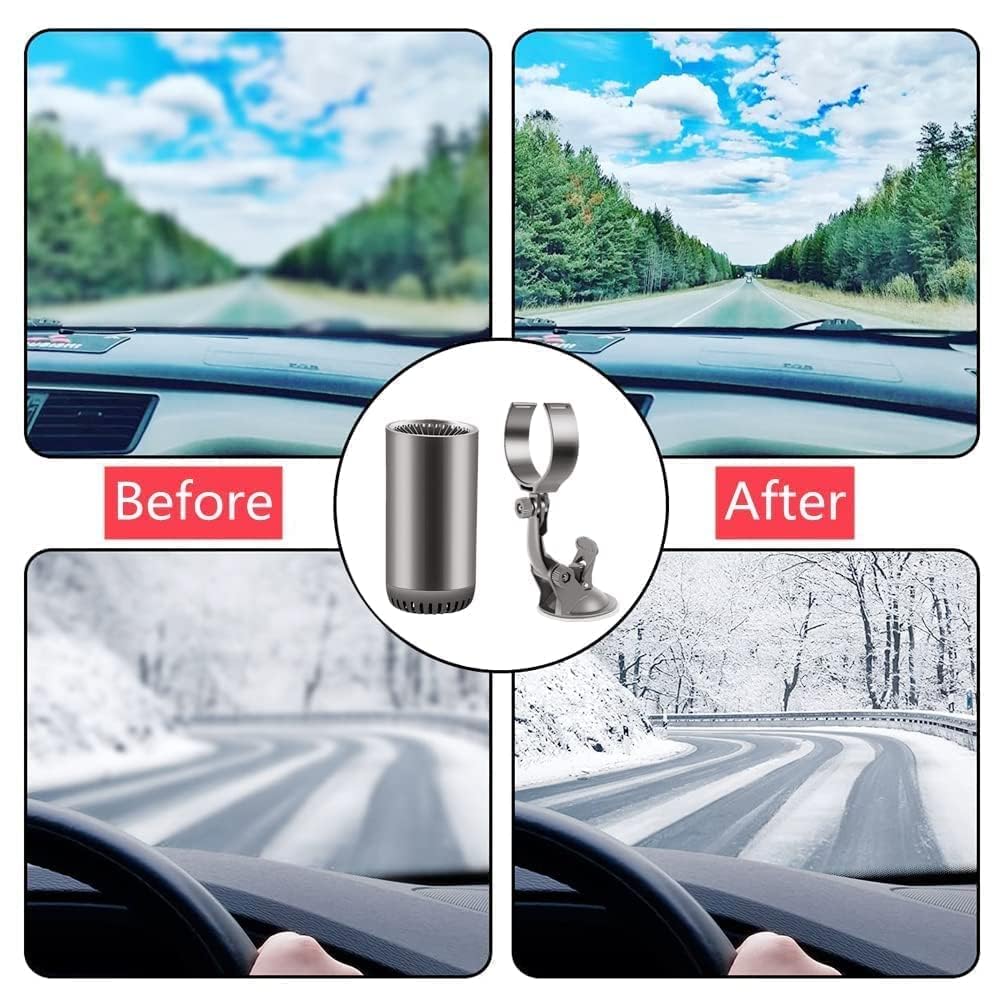 Portable 12V 150W Car Heater & Defroster, Dual Function Space Heater for Quick Defrosting and Demisting, Compact Design, Ideal for Winter Driving and Emergency Use
