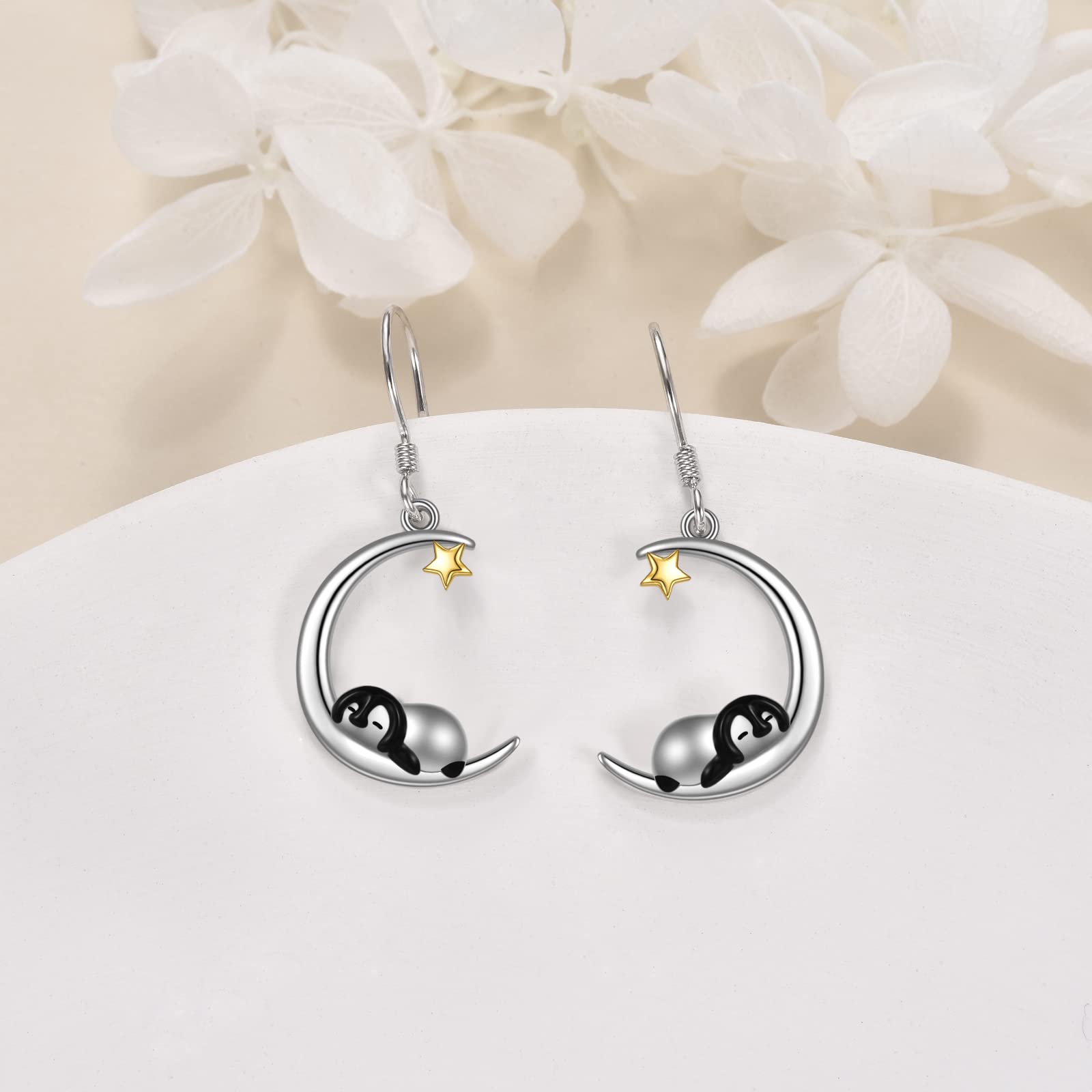 Cute 925 Sterling Silver Guinea Pig Drop Earrings for Women - Perfect Penguin, Hippo, Snake, Owl, Cat, Otter, Fox, Tulip & Mermaid Animal Jewelry Gifts - Ideal for Sisters, Birthdays & Casual Wear