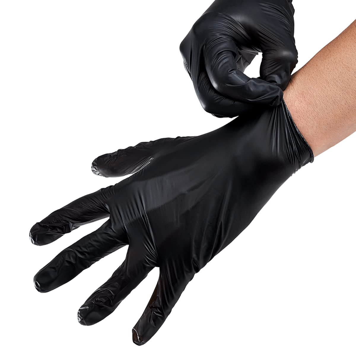 Powder-Free Blue & Black Synthetic Vinyl Gloves - Box of 1000 (Food Handling, Medical Exam, Cleaning & Industrial Use)