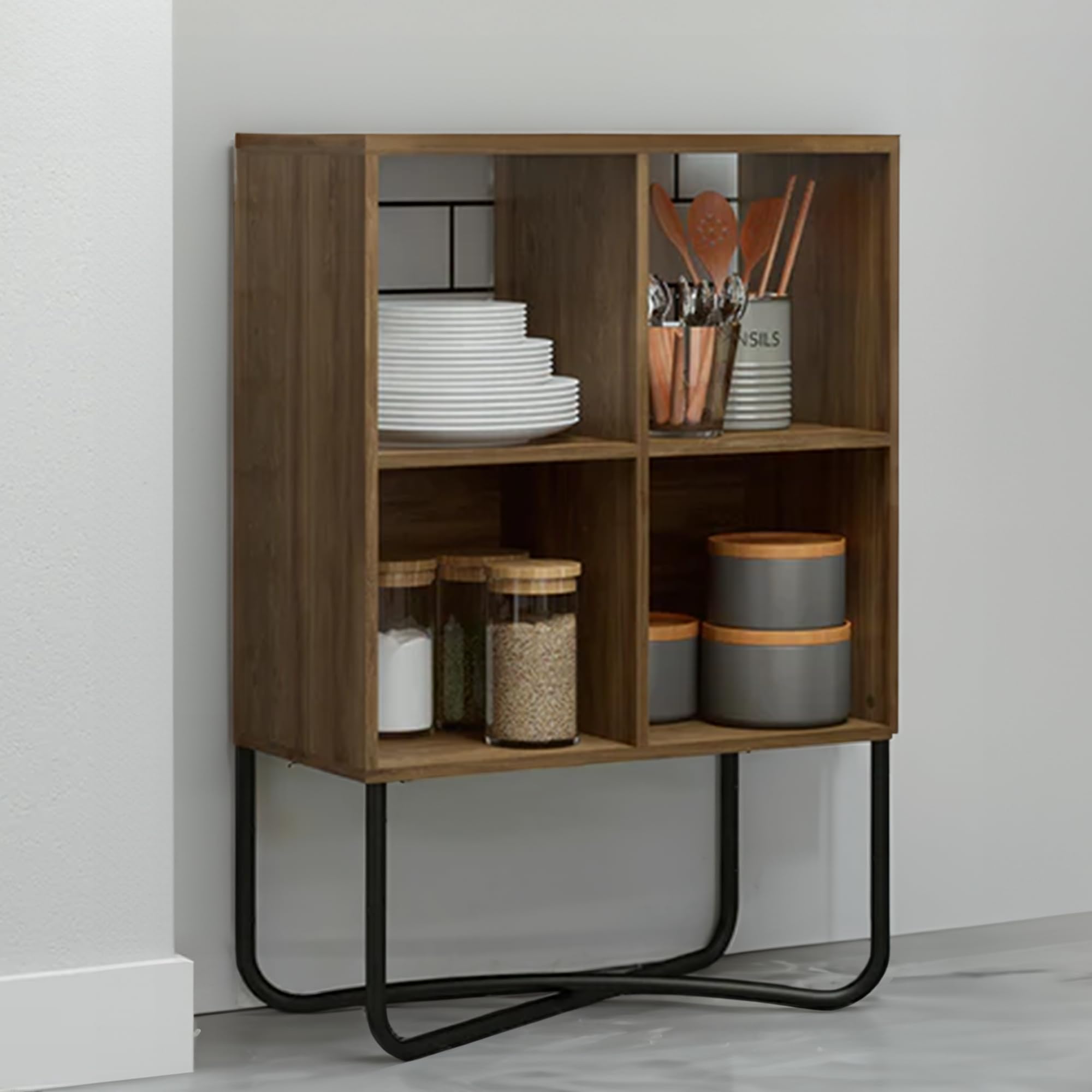 Compact Riga Shelf - Space-Saving Storage Solution for Small Rooms, Home Office & Bedroom Organization