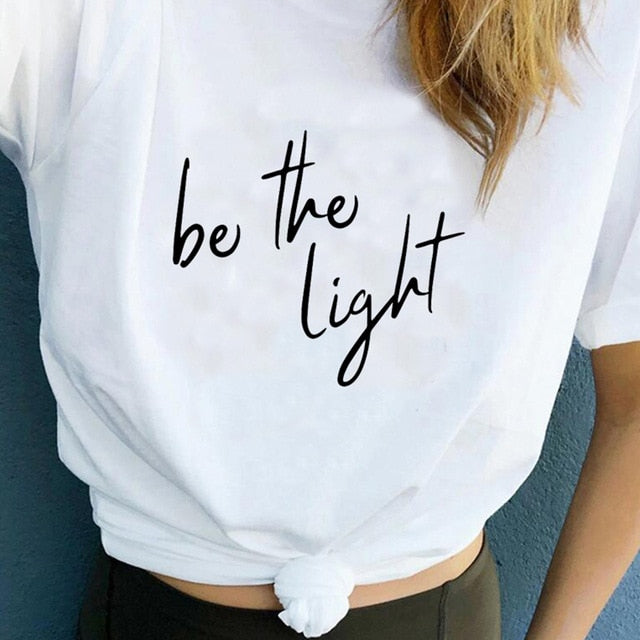 Be The Light Christian Statement T-Shirt - Inspirational Faith Apparel for Church, Worship & Daily Wear