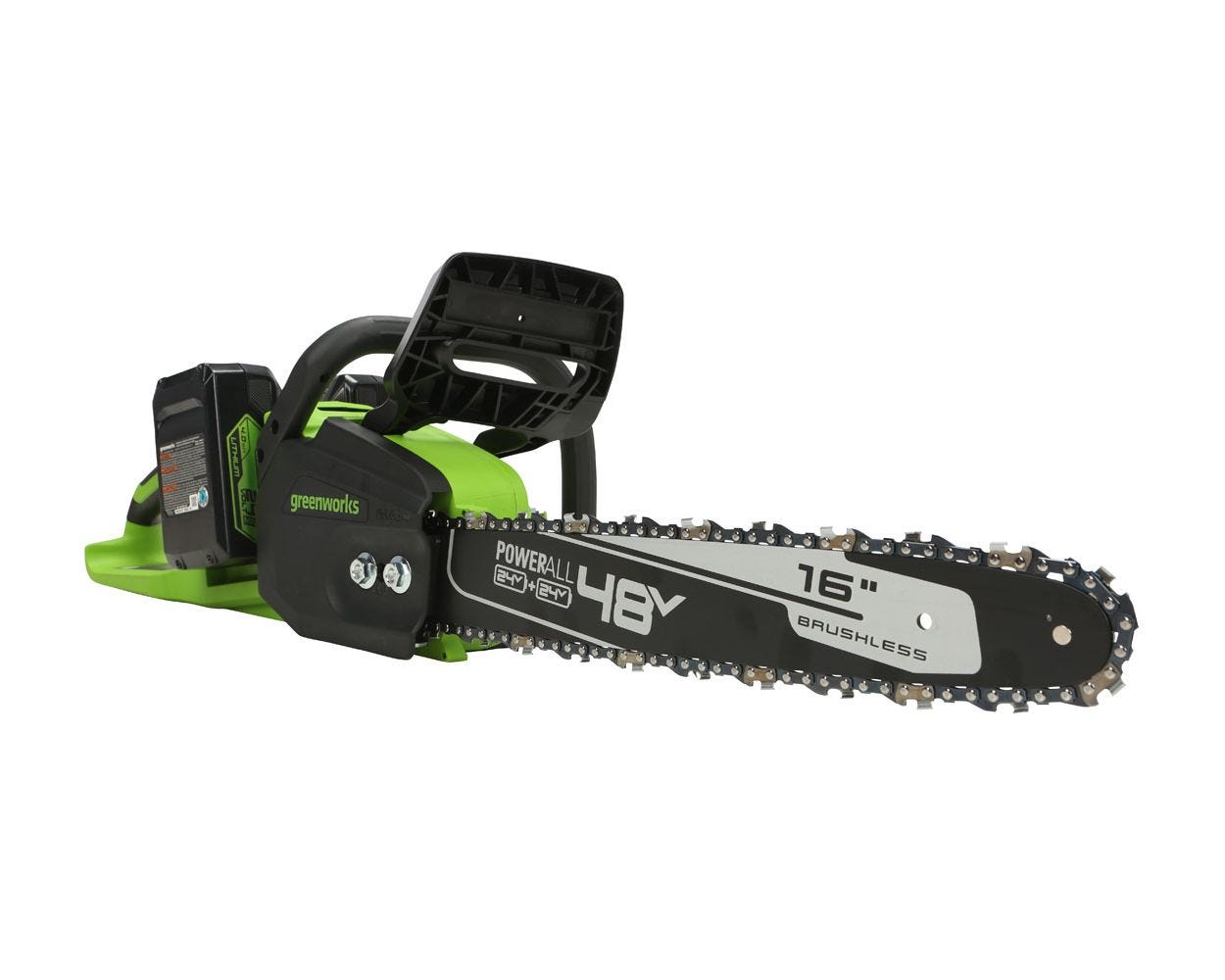 48V (2x24V) 16-Inch Cordless Battery Chainsaw with Two 4.0Ah USB Batteries & Dual Port Fast Charger - Perfect for Tree Trimming, Firewood Cutting, and Yard Maintenance
