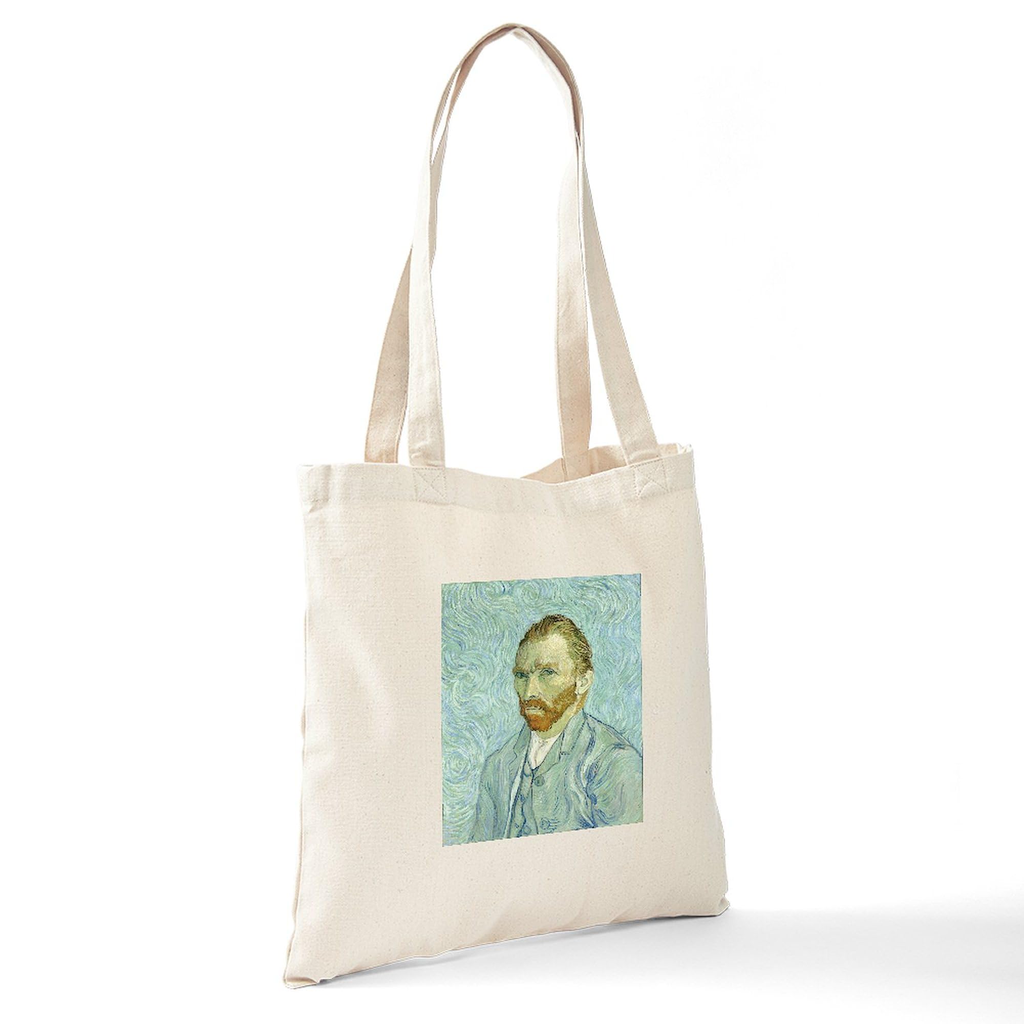 Vincent Van Gogh Irises Tote Bag - Natural Canvas Reusable Shopping Bag for Groceries, Beach & Everyday Use