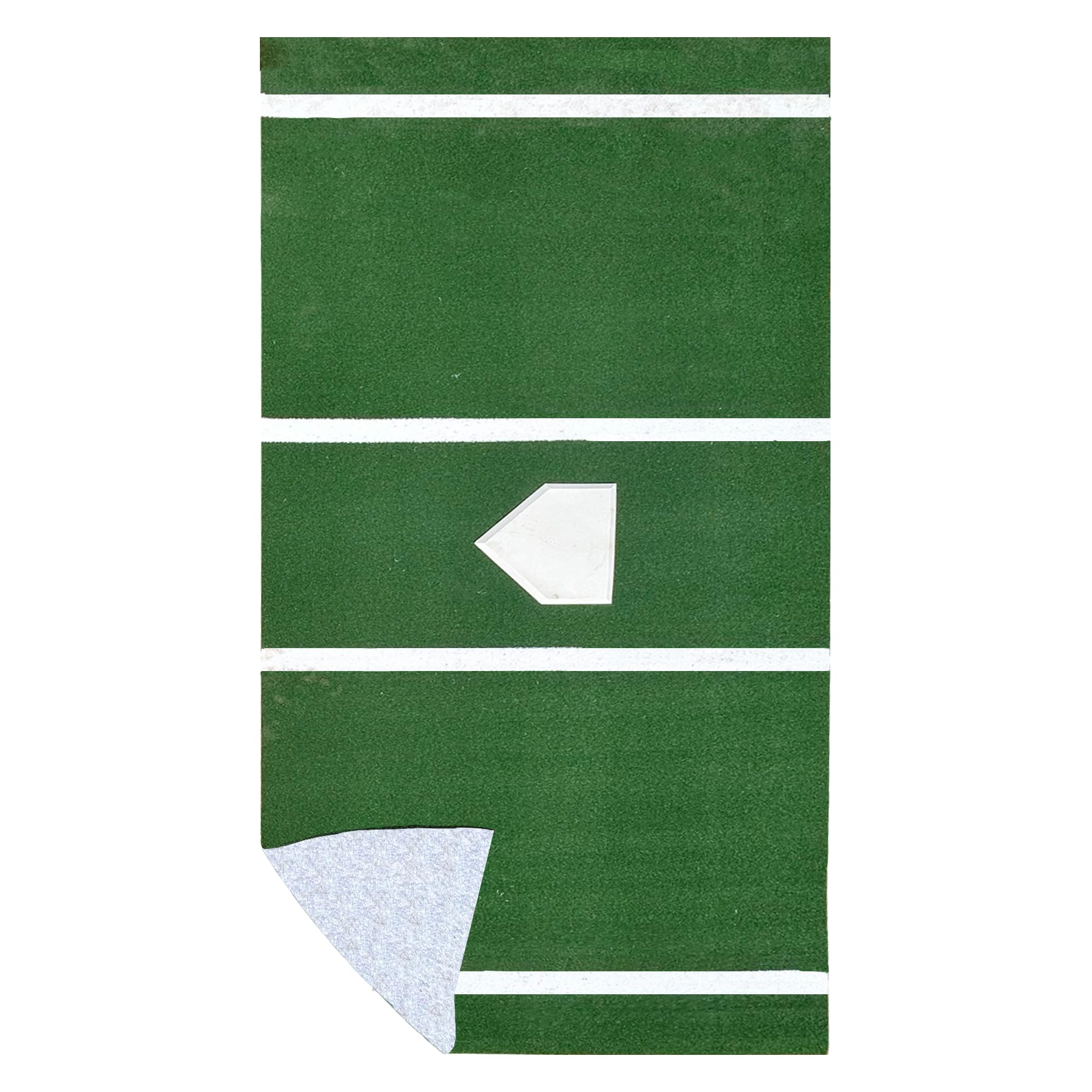On Deck Sports 12' x 6' Baseball & Softball Batting Practice Mat with Throwdown Home Plate - Perfect for Backyard Training, Batting Cages & Field Practice