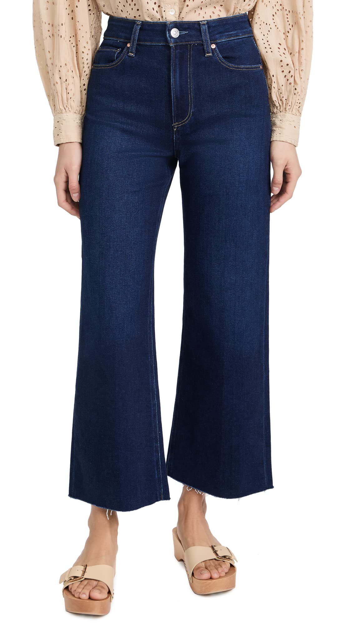 PAIGE Women's Anessa High-Rise Skinny Jeans with Raw Hem - Stretch Denim for Comfort & Style | Perfect for Casual Outfits, Date Nights & Office Wear