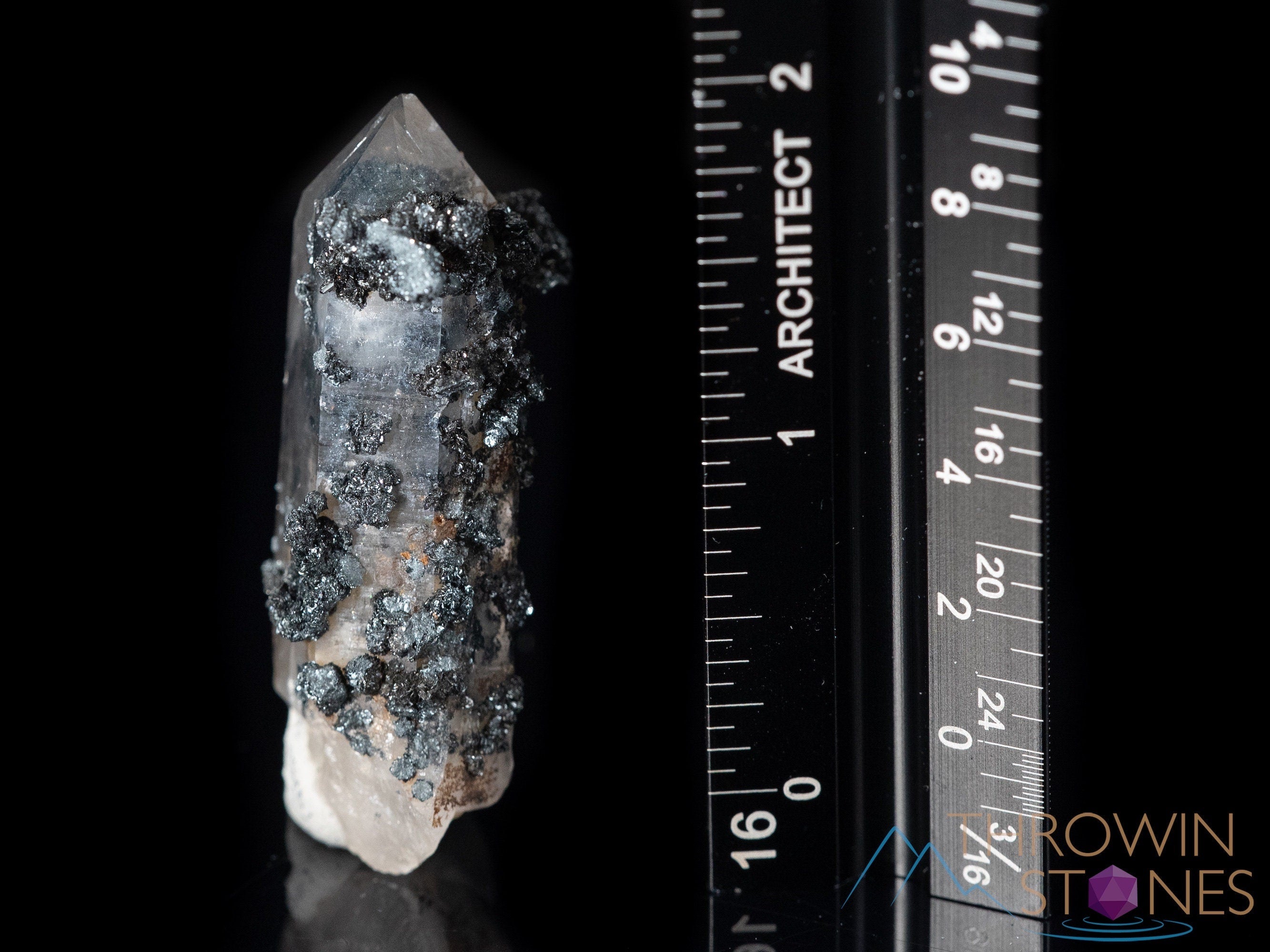 Natural QUARTZ Raw Crystal Cluster with Specular HEMATITE - Healing Stones for Home Decor, Housewarming Gift, Meditation & Spiritual Healing | Perfect for Office Desk, Living Room & Bedroom Decor