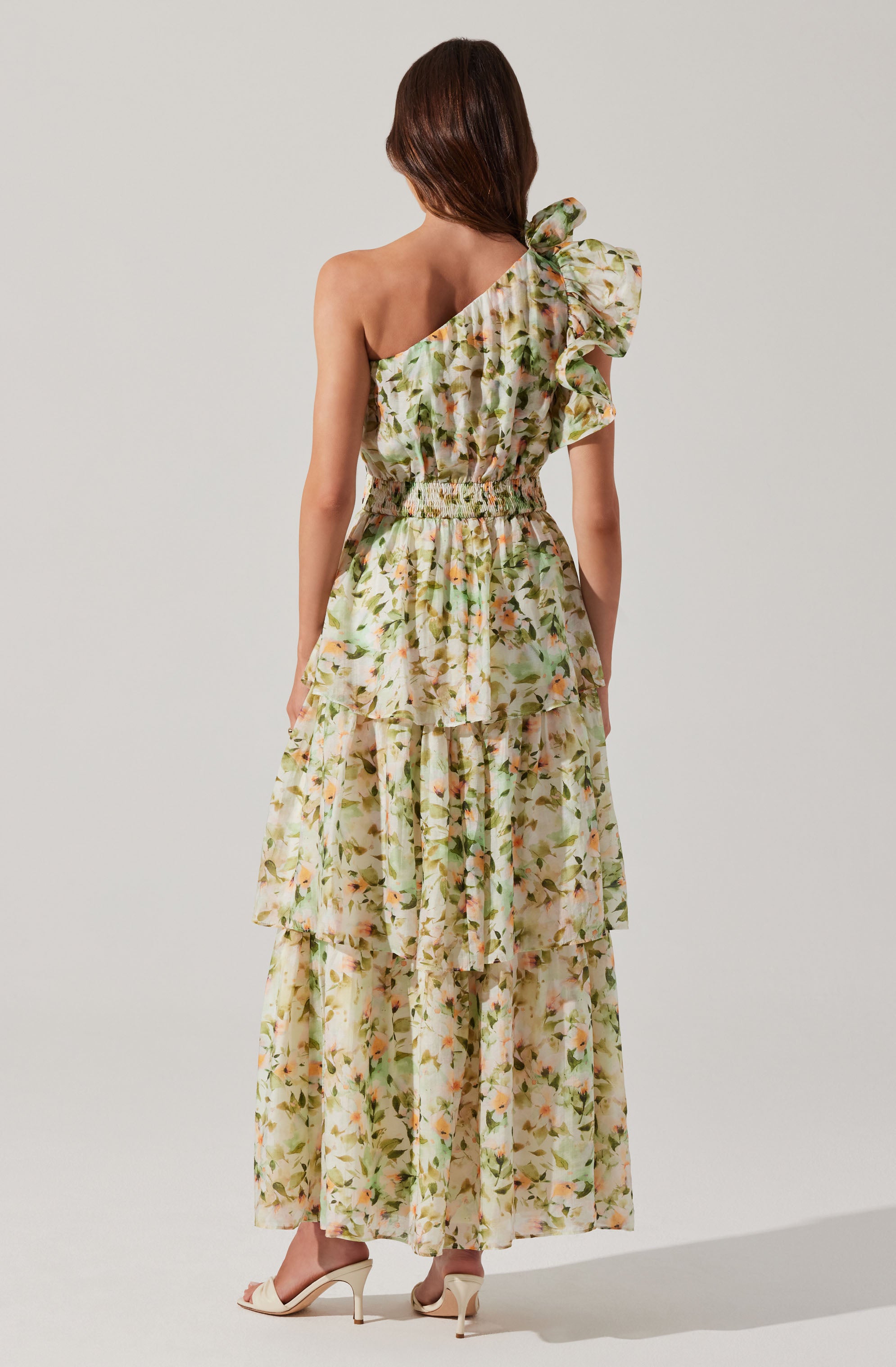 Elegant Imelda One Shoulder Maxi Dress for Women - Summer Beach Party & Evening Formal Occasions
