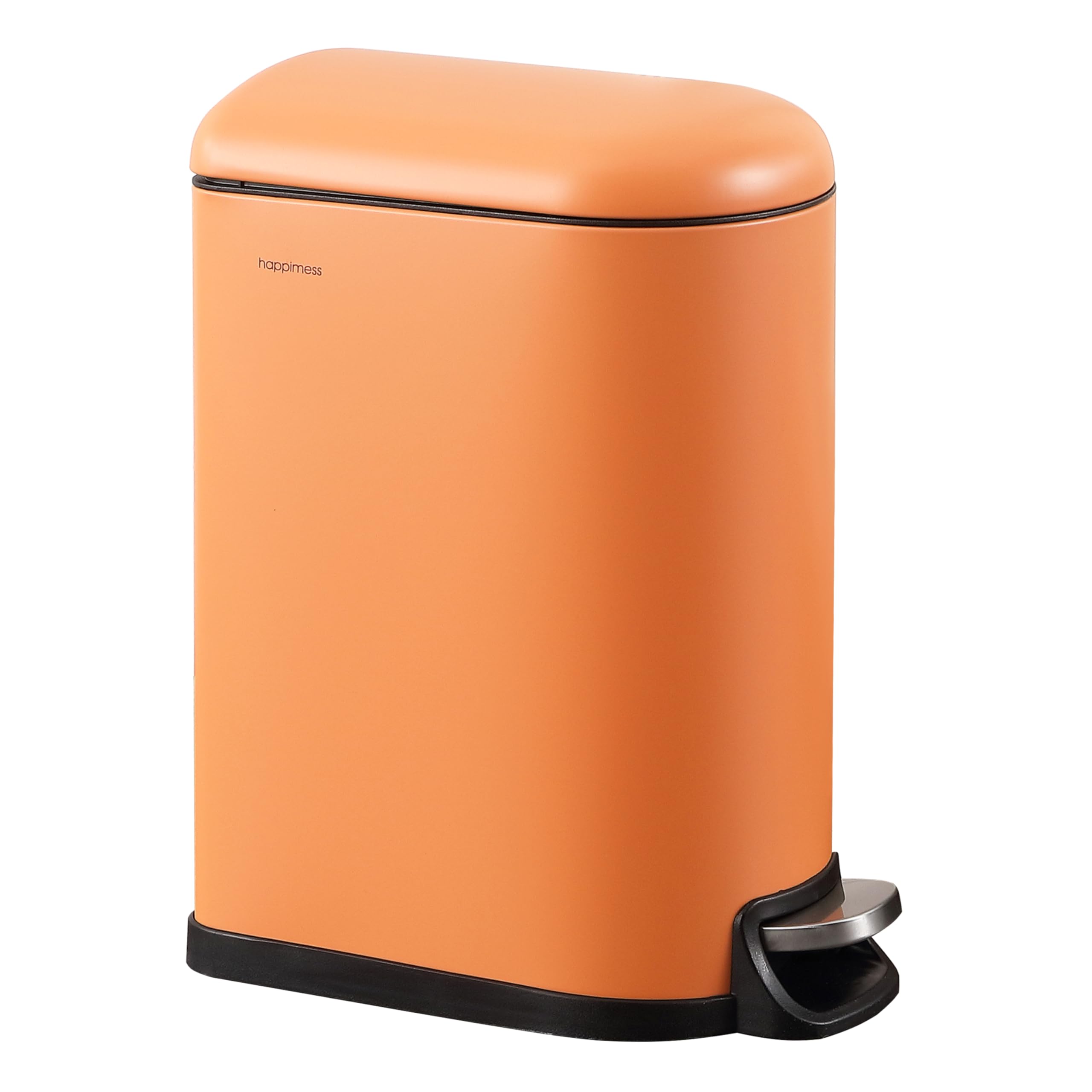 Happimess HPM1009K Roland Mini 2.6-Gallon Step Trash Can with Soft-Close Lid - Fingerprint Resistant, Modern Minimalist Design for Kitchen, Bathroom, Office & Home - Perfect for Small Spaces & Waste Disposal