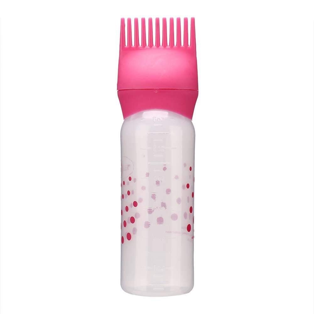 Qkiss 170ml Hair Dye Applicator Bottle with Comb - Rose Red | Professional Hair Coloring Shampoo Bottle for Easy At-Home Hair Dyeing | Perfect for DIY Hair Color, Salon-Style Application & Root Touch-Ups
