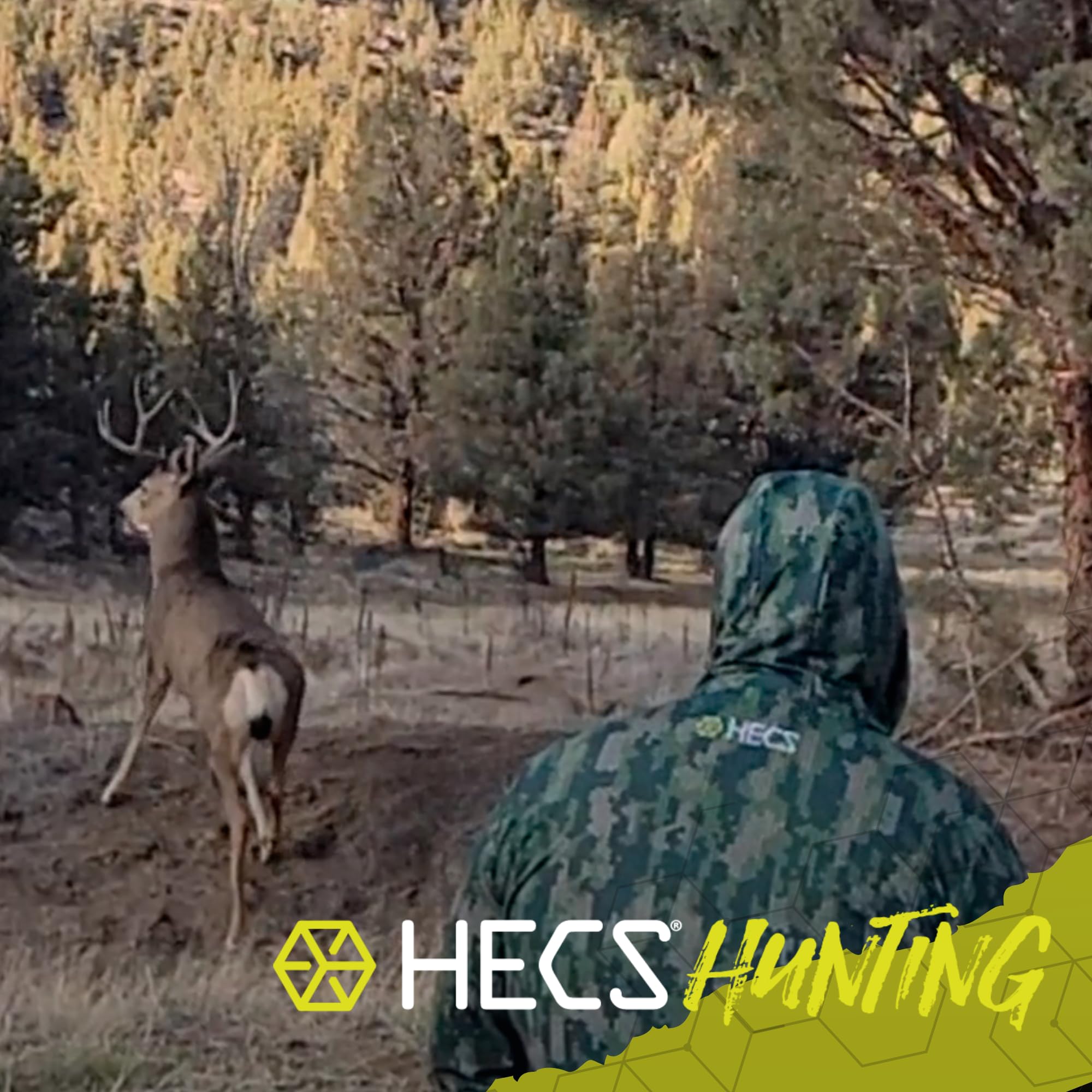 HECS Stealth Screen Hunting Hoodie with Face Mask - Camouflage Apparel for Deer, Turkey & Big Game Hunting - Unisex Outdoor Gear for Concealment & Stealth Hunting