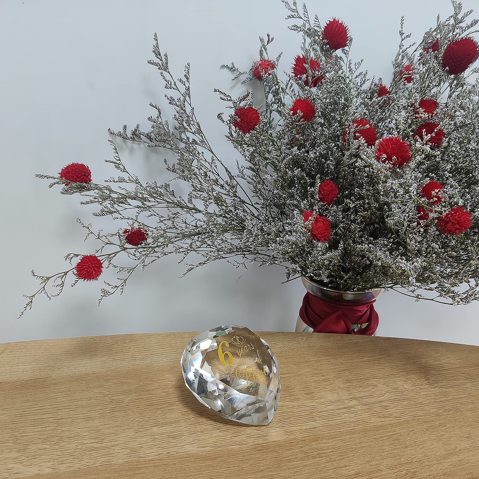 6th Anniversary Crystal Gifts for Couples - Romantic Wedding & Valentine's Day Presents for Husband, Wife, Boyfriend or Girlfriend | Perfect for Anniversaries, Engagements & Special Occasions