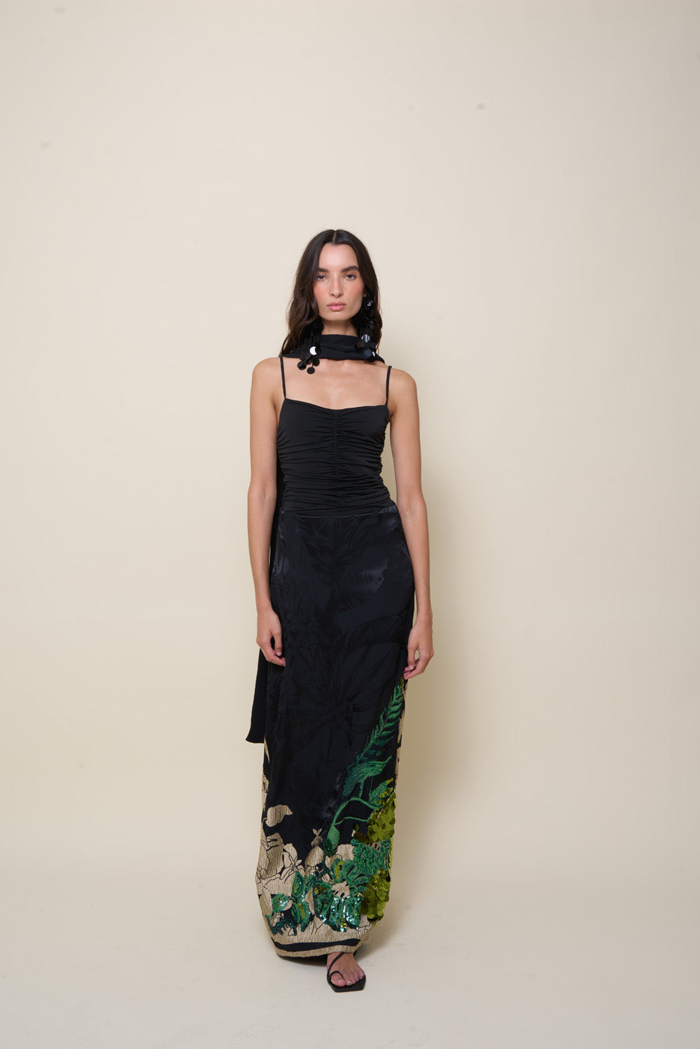 Andalusian Echoes Skirt - Flowy Bohemian Maxi Skirt with Elastic Waist | Perfect for Summer Festivals, Beach Vacations & Boho Chic Outfits