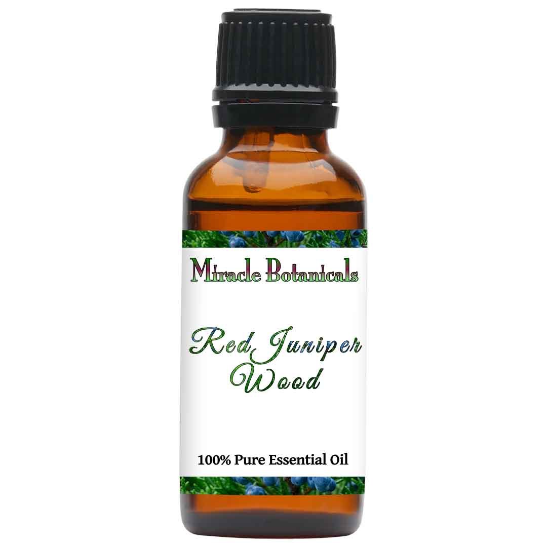Pure Juniper Wood Essential Oil (Juniperus Virginiana) - 100% Natural Red Cedar Oil for Aromatherapy, Relaxation & Skin Care - Perfect for Diffusers, Massage & DIY Beauty Products