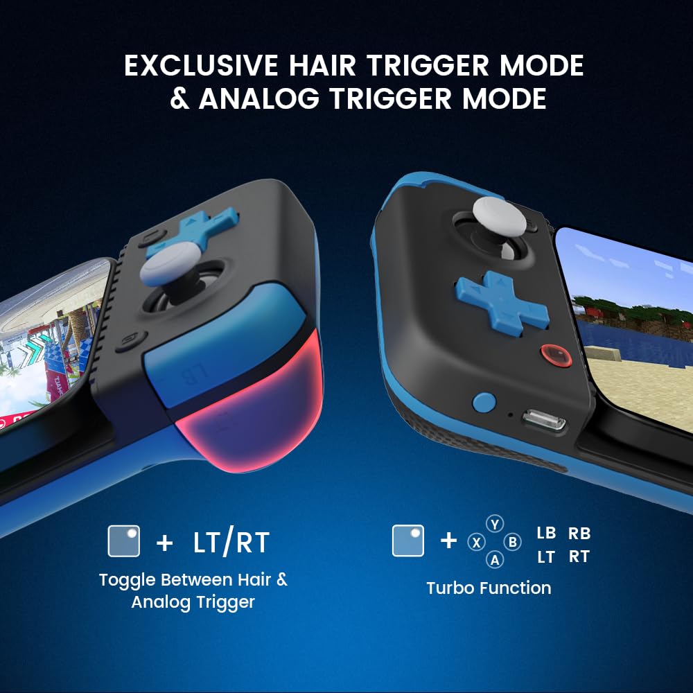 GameSir X2s Bluetooth Mobile Gaming Controller for iPhone & Android - Hall Effect Joysticks, 500mAh Battery, Analog Triggers - Perfect for CODM, Genshin Impact, Cloud Gaming & Mobile Esports