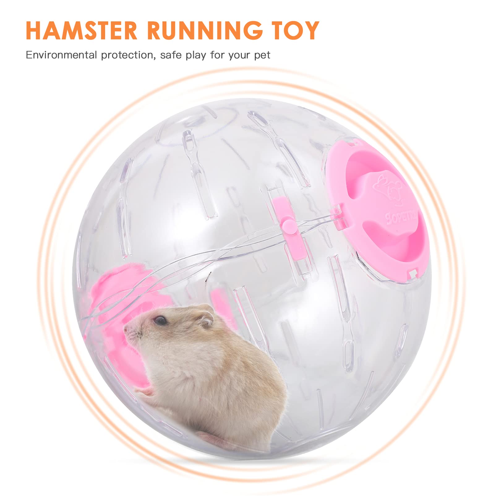 Balacoo Hamster Exercise Wheel - Small Animal Running Ball Toy for Guinea Pigs, Rats & Pet Rodents - Durable Plastic Cage Accessory for Hamster Cage & Playtime (1-Pack) - Perfect for Small Pet Fitness & Entertainment