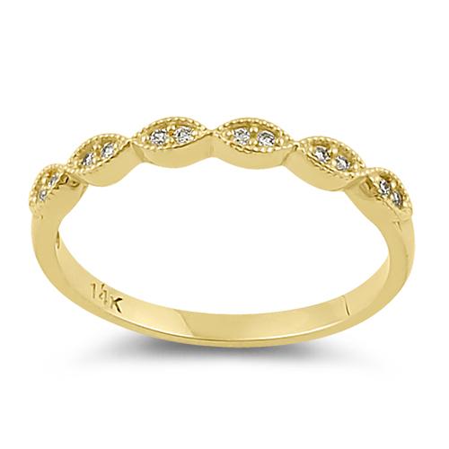 14K Yellow Gold Half Eternity Oval CZ Ring for Women - Sparkling Cubic Zirconia Wedding Band, Anniversary Gift, Bridal Jewelry (Perfect for Engagement, Promise Rings & Special Occasions)