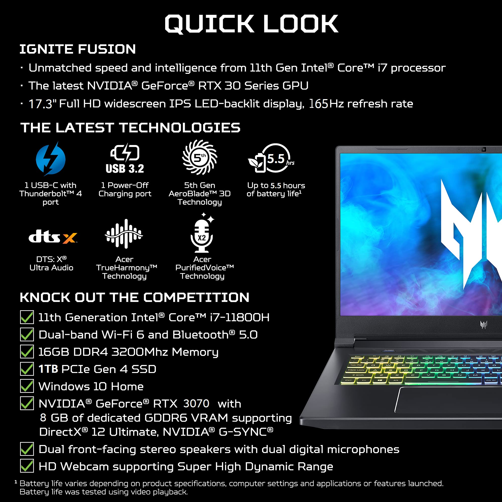 Acer Predator Helios 300 PH317-55-77S4 17.3